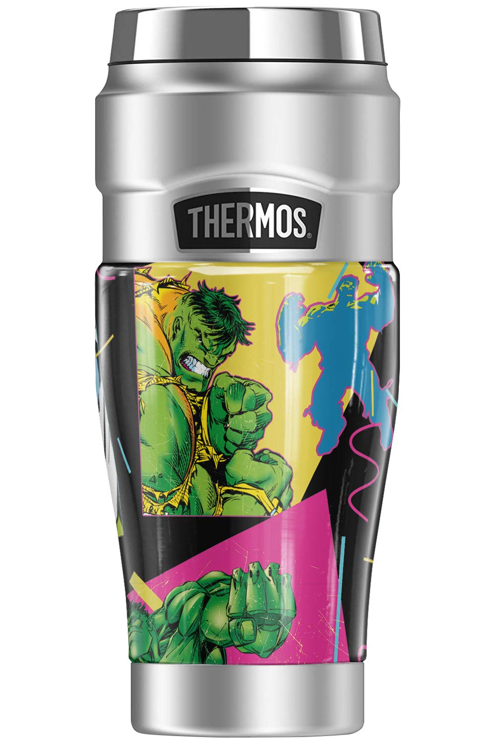 MARVEL Hulk Stainless Steel Travel Tumbler 16oz - Vacuum Insulated Double Wall Thermos Mug - Perfect for Coffee, Tea & Cold Drinks at Work, Gym or Outdoor Adventures