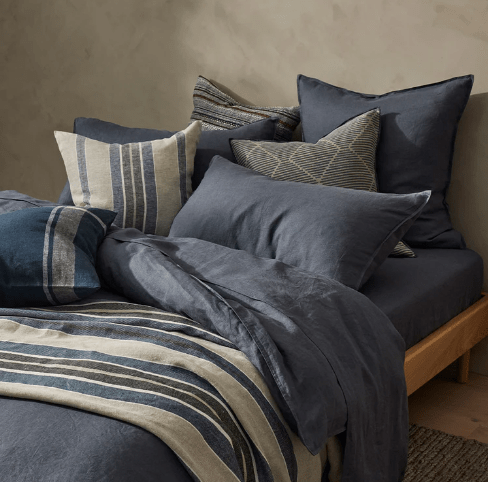 Premium Ravello Linen Duvet Cover King Size - Soft 100% Washed Linen Bedding Set - Breathable & Comfortable for All Seasons - Perfect for Master Bedroom, Guest Room & Luxury Hotels