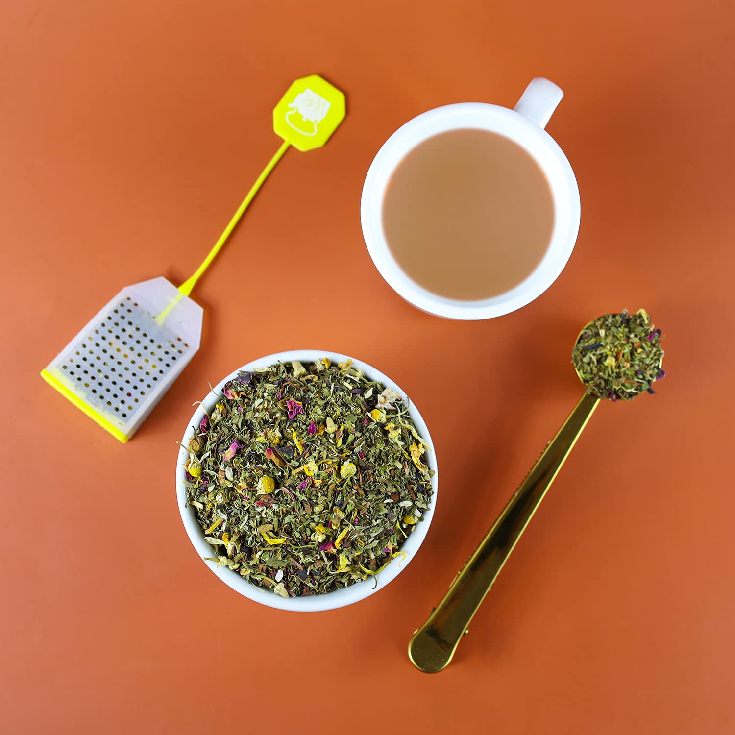 Whistling Kettle Herbal Tea - Caffeine Free Ginger Spice Tea for Energy & Vitality - 4oz (72 Servings) - Perfect for Relaxation, Morning Boost & Afternoon Pick-Me-Up