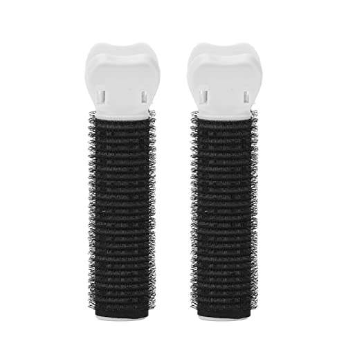 Volumizing Hair Rollers & Root Clips - 2 Pack Natural Fluffy Hair Volume Roller Curler for Women & Girls - Bangs Styling Tool (Black) - Perfect for Salon-Quality Volume & Curls at Home, Parties & Special Occasions