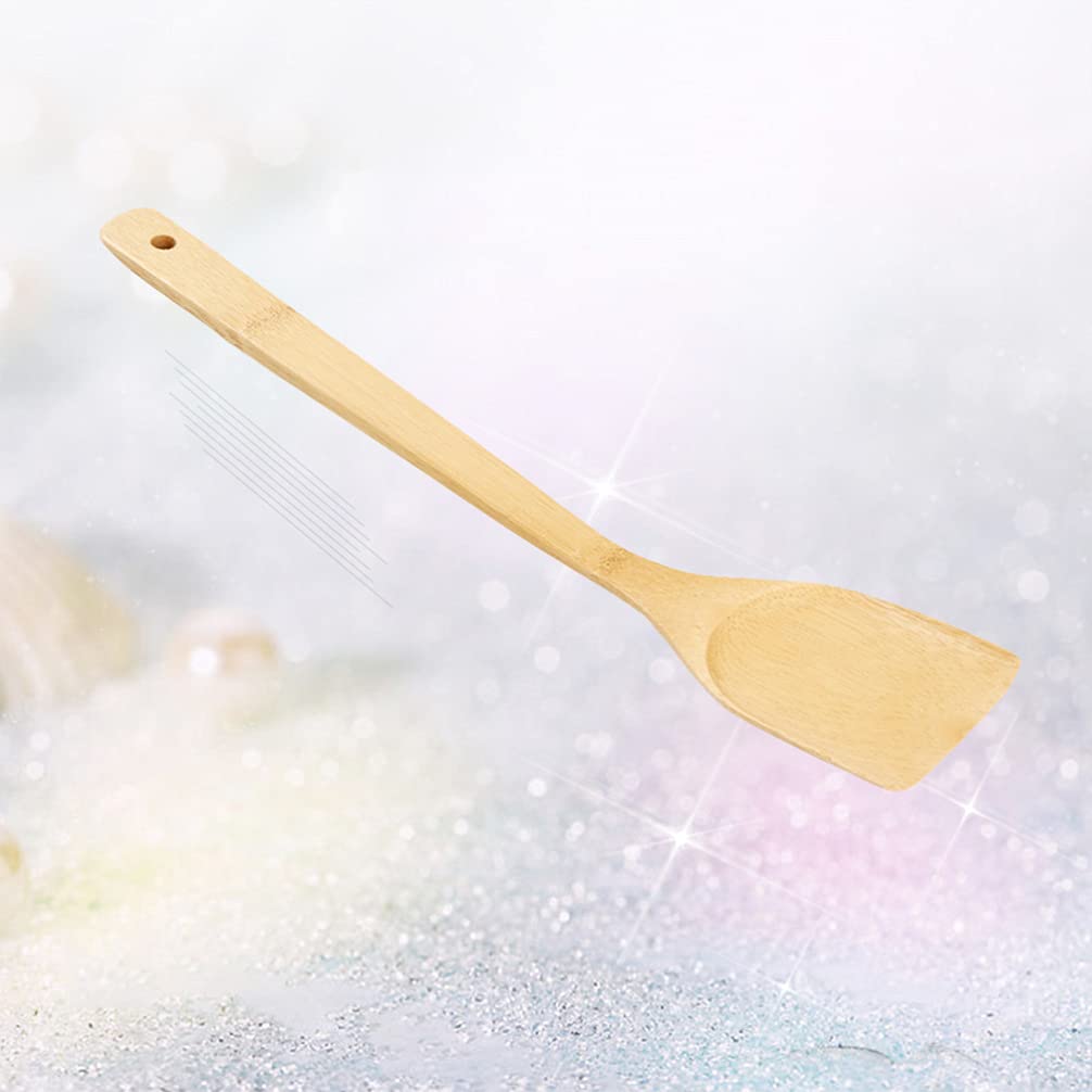 DOITOOL Wooden Nonstick Kitchen Spatula - 1pc Cooking Turner, Pot Scraper & Egg Flipper for Pans & Woks - Perfect for Flipping Eggs, Pancakes & Stir-Fry - Durable Wood Handle Cookware Utensil for Sauteing & Baking