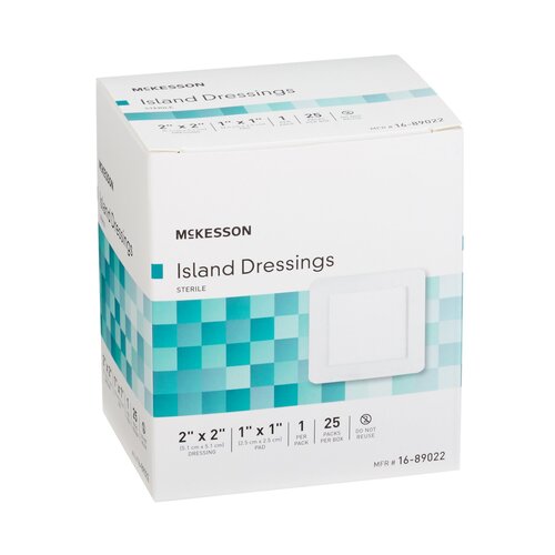 McKesson Island Dressing - Sterile Wound Care Pads for First Aid, Burns & Surgical Wounds (Various Sizes) - Ideal for Home, Hospital & Emergency Kits