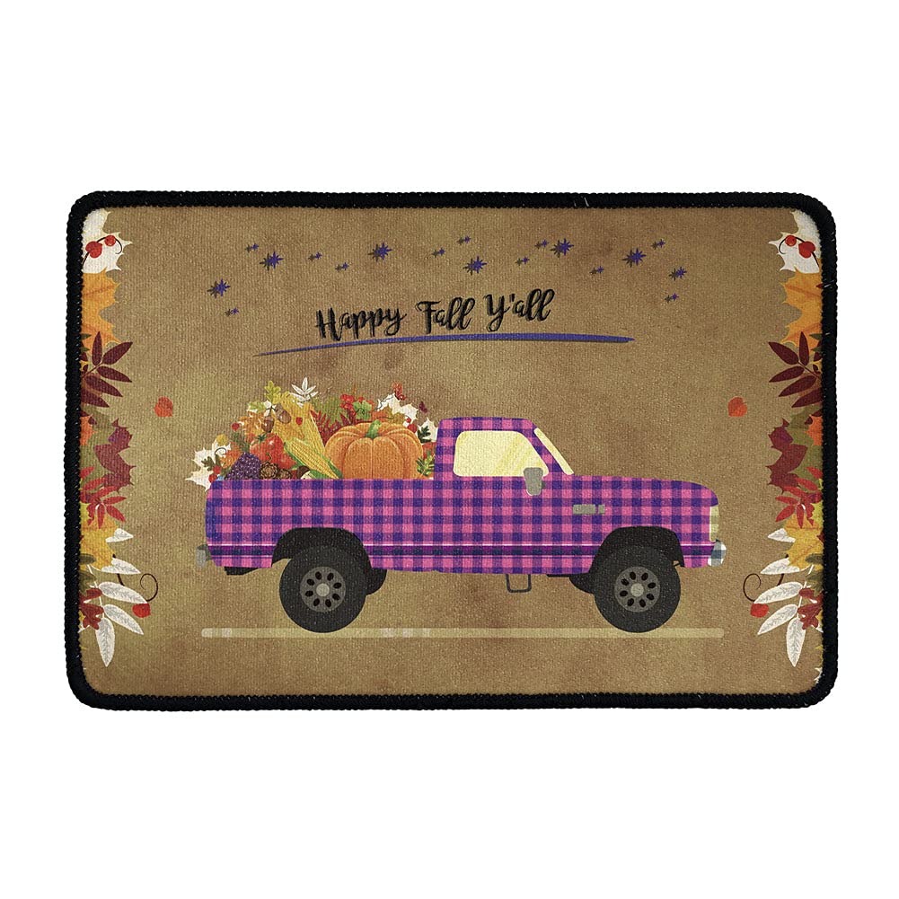 XYZCANDO Cute Vegetable Print Car Design Kitchen Floor Mats - Non-Slip Front Door Mats for Home Decor, Kitchen Rug & Welcome Doormat - Perfect for Kitchen, Entryway, Laundry Room & Mudroom Decor