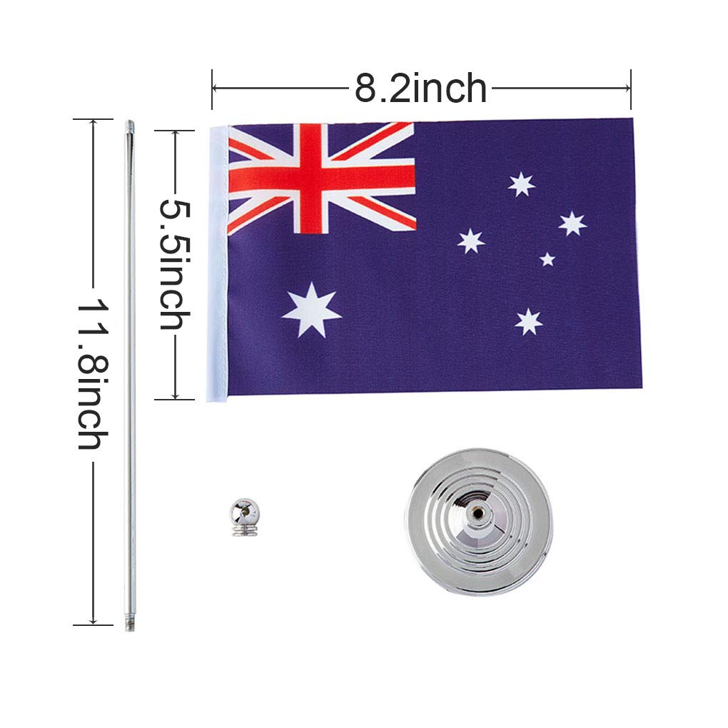 Australia Flag - 12x18 Inch Small Mini Australian Desk & Table Flags for Home, Office, Party Decorations - Perfect for World Cup, Olympics, National Day Celebrations & Patriotic Displays