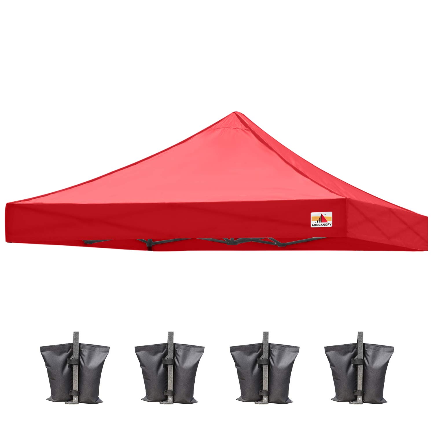 ABCCANOPY 10x10 Replacement Canopy Top for Pop Up Canopy Tent - Durable Red Outdoor Shade Cover - Perfect for Camping, Beach, Backyard Parties & Outdoor Events