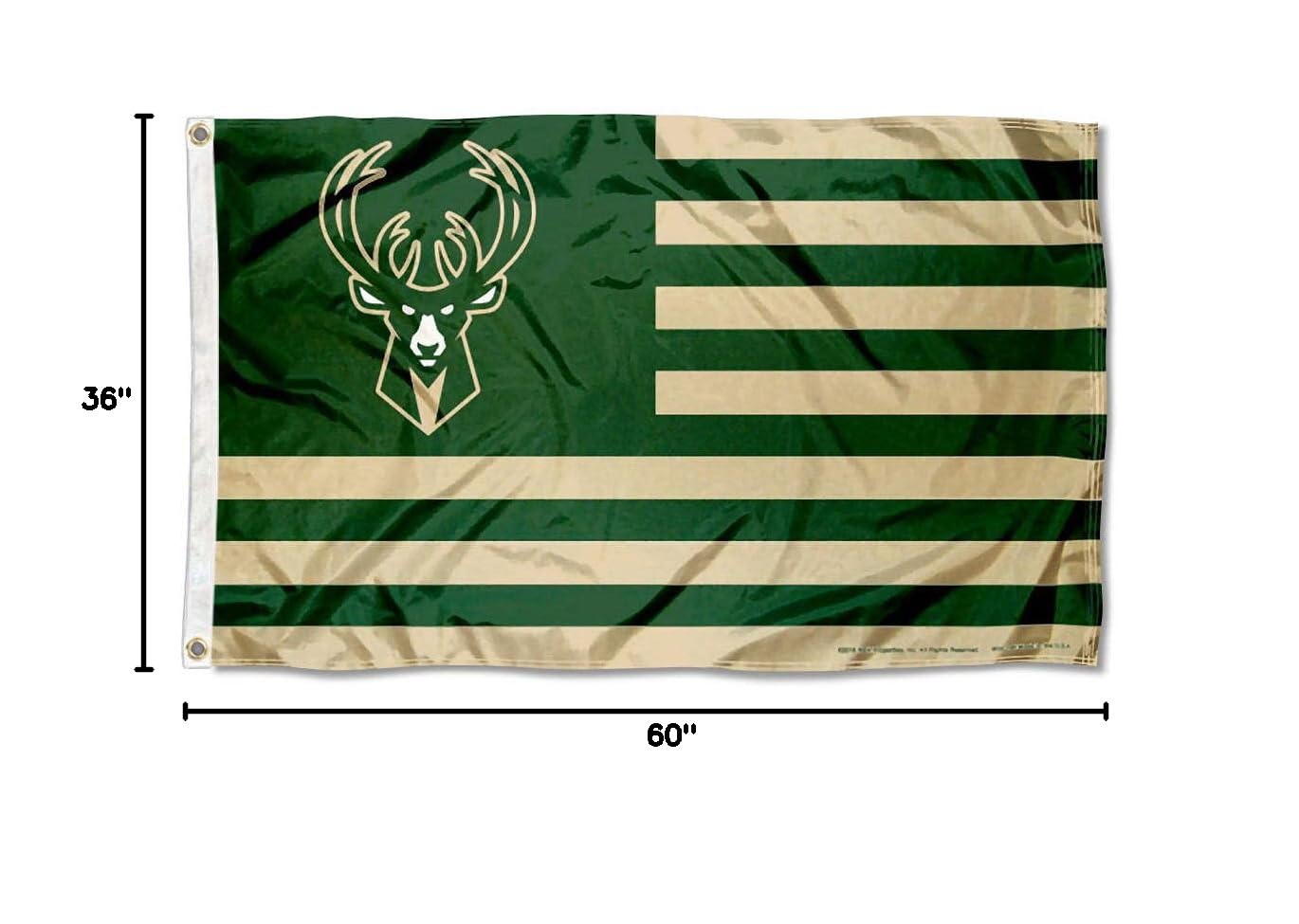 WinCraft Milwaukee Bucks Americana Stripes 3x5 Flag - Official NBA Team Banner for Game Day Decor, Tailgating & Fan Showcase