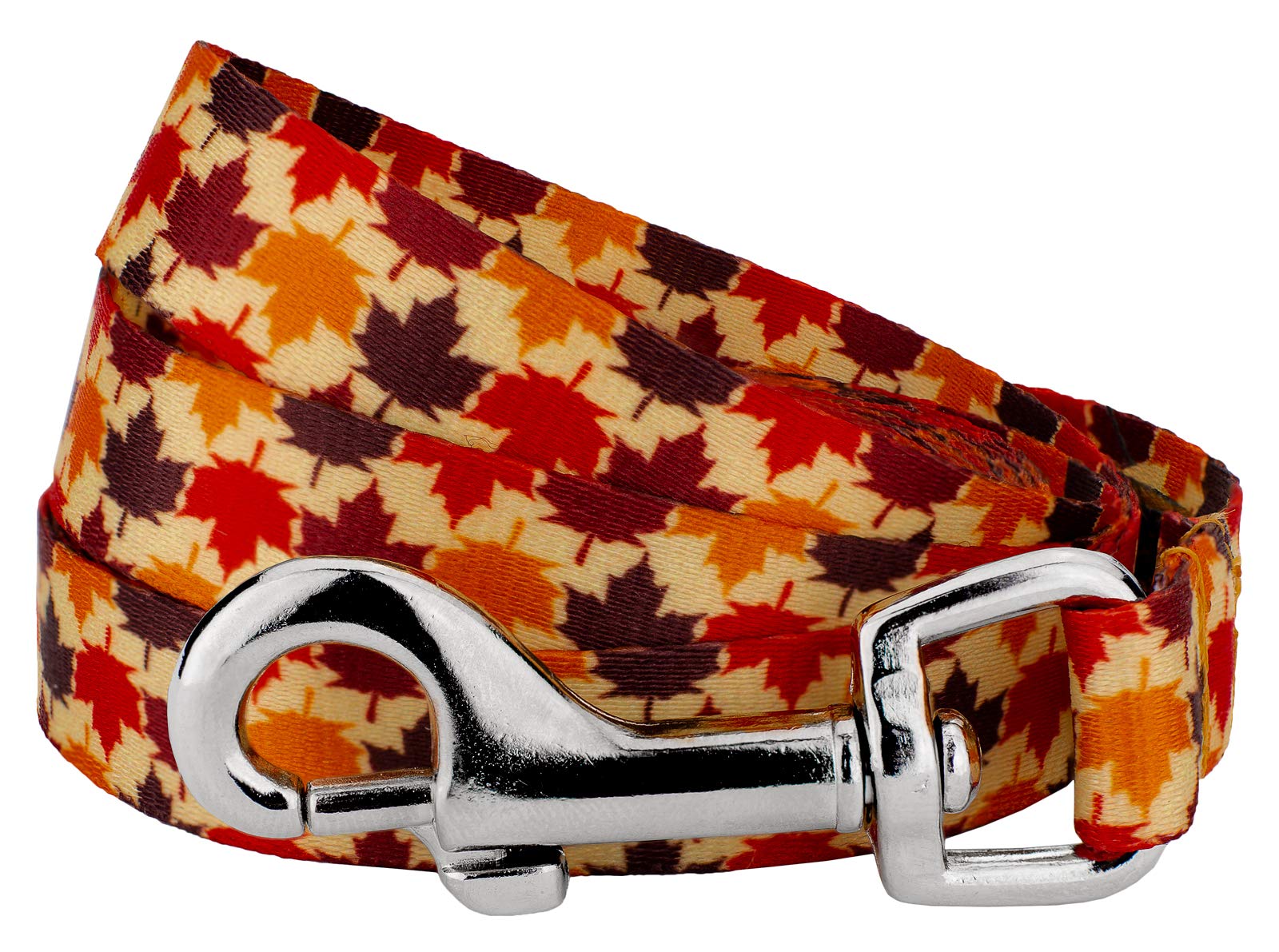 Country Brook Design - Nature Walk Dog Leash with Autumn Patterns (6 Foot, 1/2 Inch Wide) - Durable & Stylish Dog Walking Accessory for Fall Adventures, Park Visits, and Daily Walks