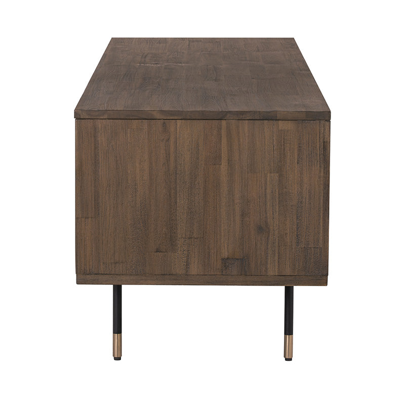 Solid Acacia Wood TV Stand 200cm - Hamilton Entertainment Unit in Toffee Color | Perfect for Living Room & Home Theater Setup