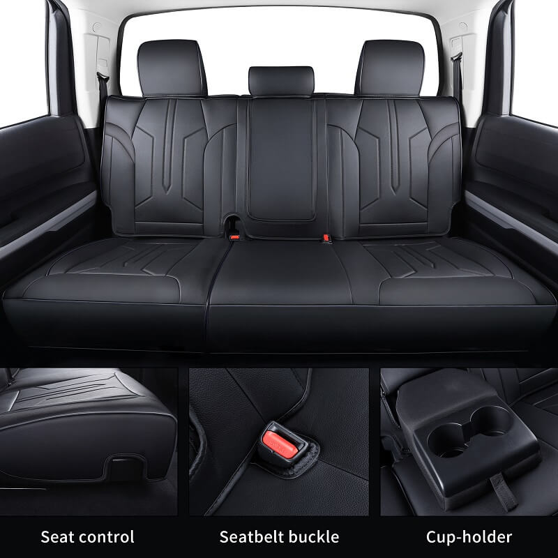 Premium Toyota Tundra Custom Fit Seat Covers - Durable Black Neoprene Car Seat Protectors for Trucks | Perfect for Off-Roading, Camping & Daily Commute