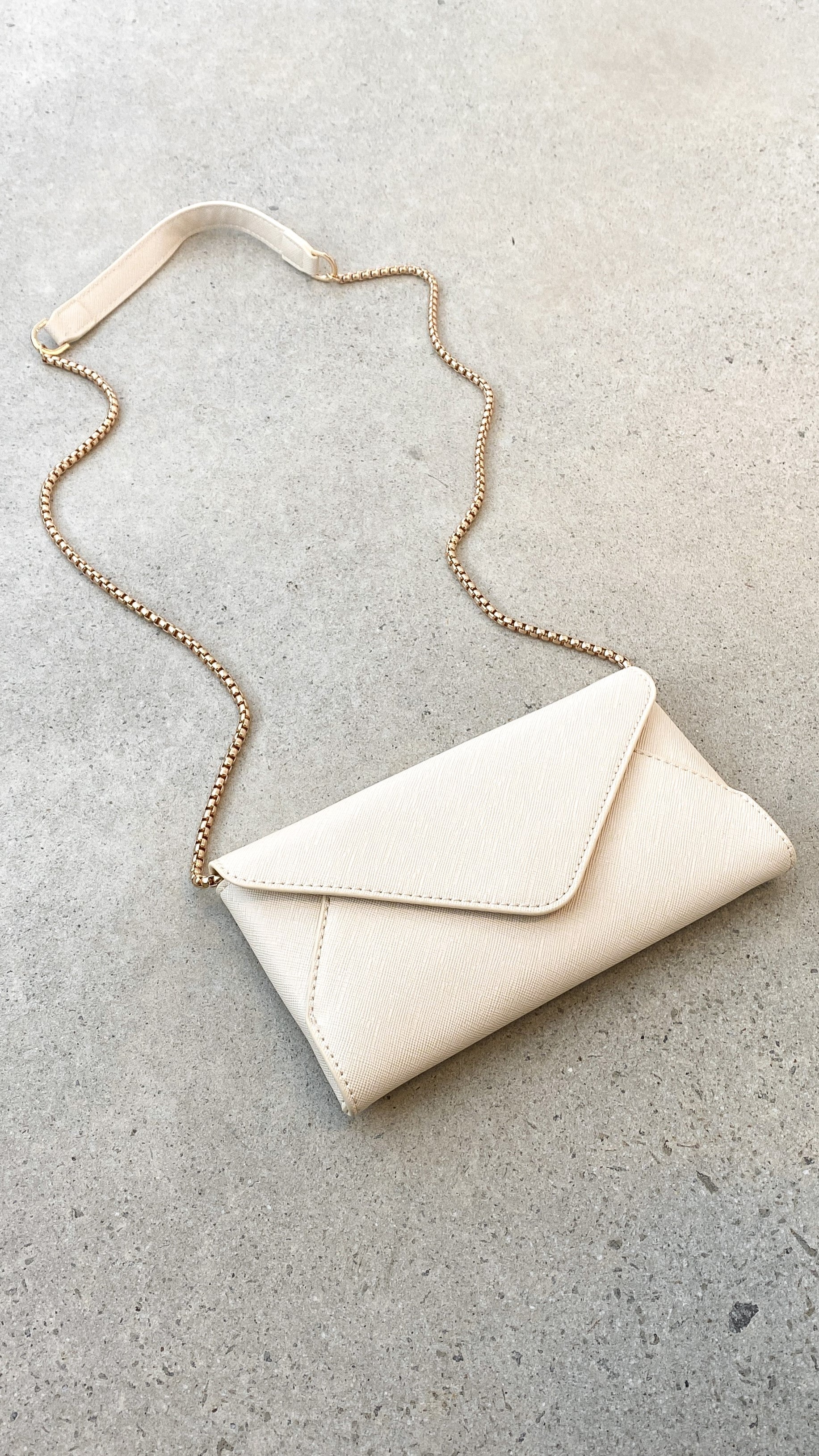 Carmen Envelope Crossbody Bag for Women - Elegant Cream Leather Shoulder Purse - Perfect for Work, Travel & Evening Outings