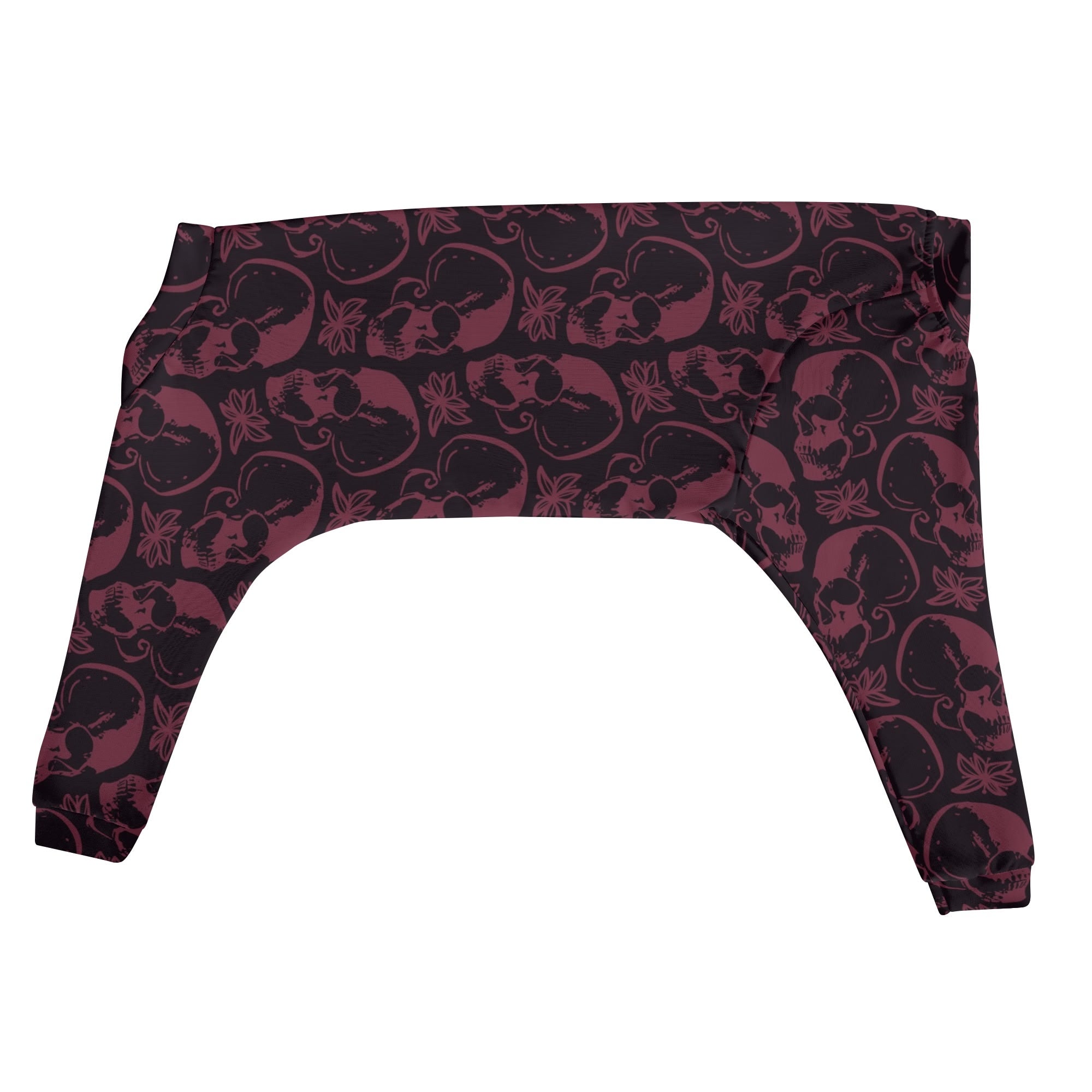 Purple Skulls Ultra Soft Dog Pajamas - Cozy Halloween Pet Costume for Small & Medium Dogs - Perfect for Nighttime, Photo Shoots & Holiday Parties
