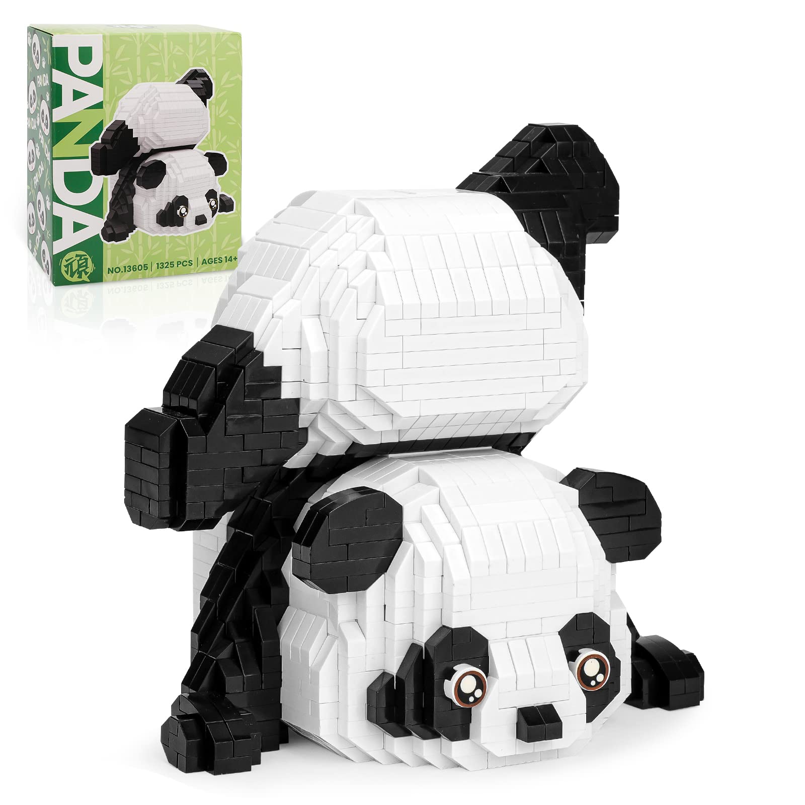 1325 PCS Micro Mini Building Blocks Set - Cute Panda Toy Bricks for Adults & Kids Ages 12-14 | Creative Party Favors, Goodie Bags & Stress Relief DIY Project | Not Compatible with LEGO