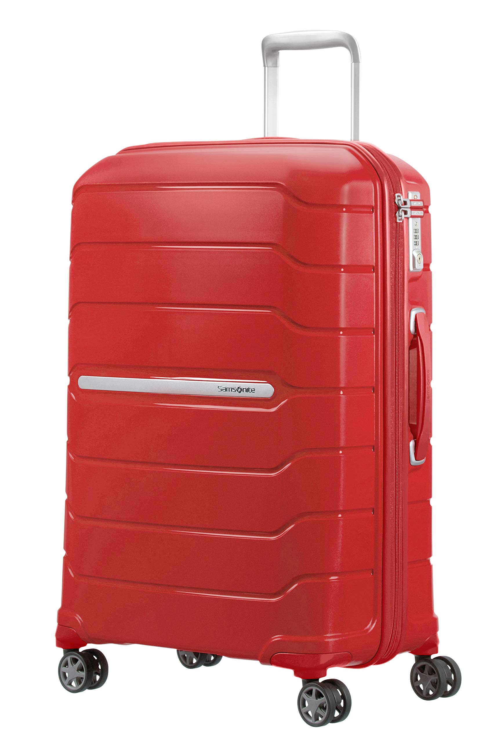 Samsonite Red Carry-On Luggage 68cm (85L) - Lightweight & Durable Suitcase for Business Travel & Weekend Getaways