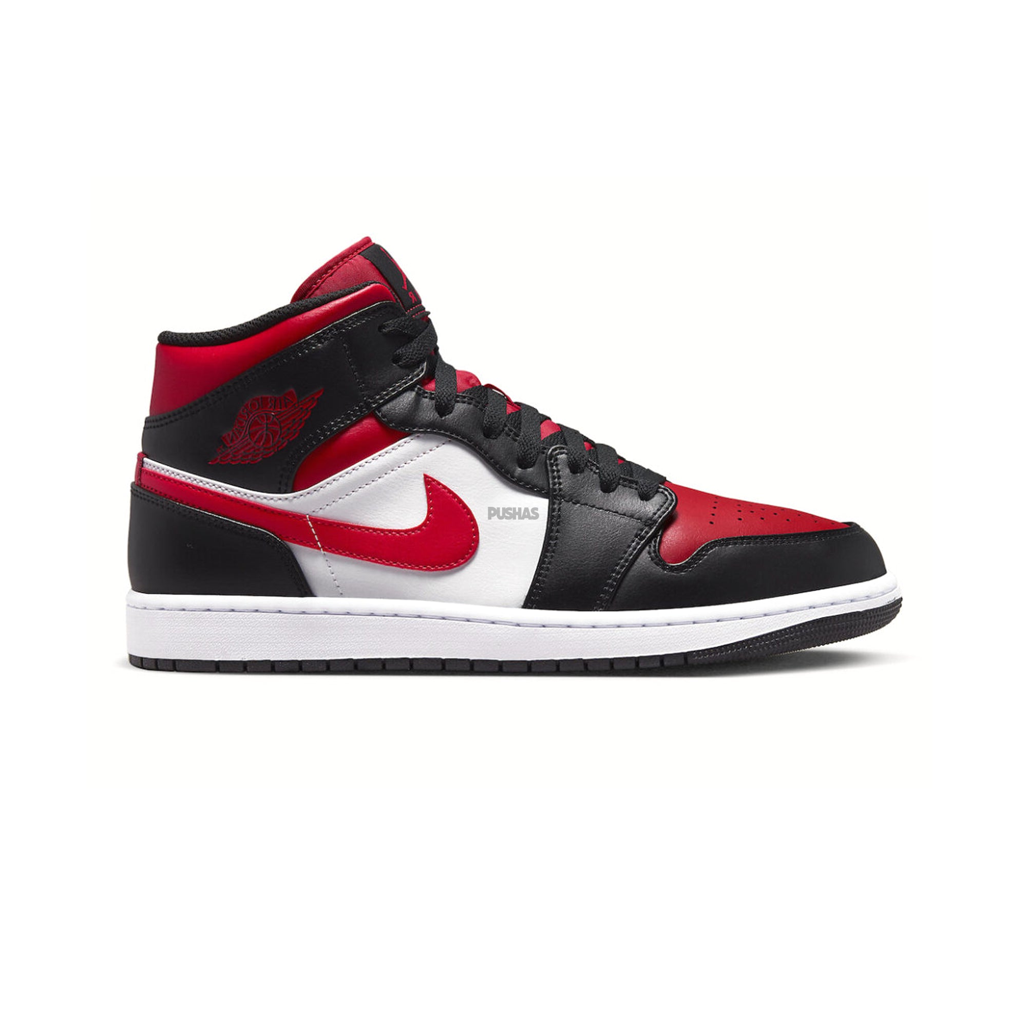 Air Jordan 1 Mid 'White Black Red' Sneakers (2022) - Men's Basketball Shoes for Casual Wear & Street Style Fashion