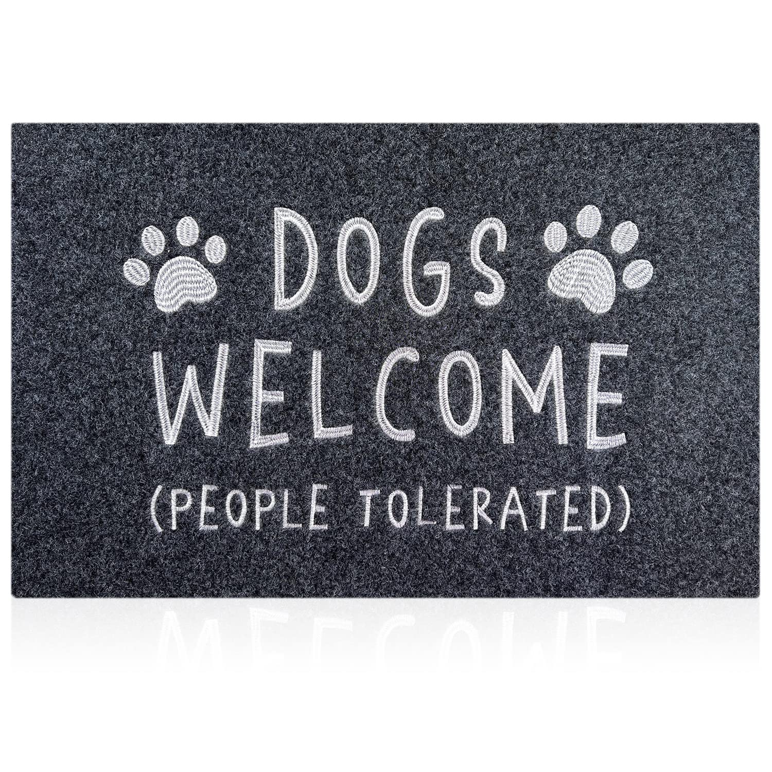 AAZZKANG Non-Slip Rubber Back Dog Paw Doormat - Funny & Easy to Clean Indoor/Outdoor Entrance Mat for Front Door - Perfect for Pet Owners & Home Decor