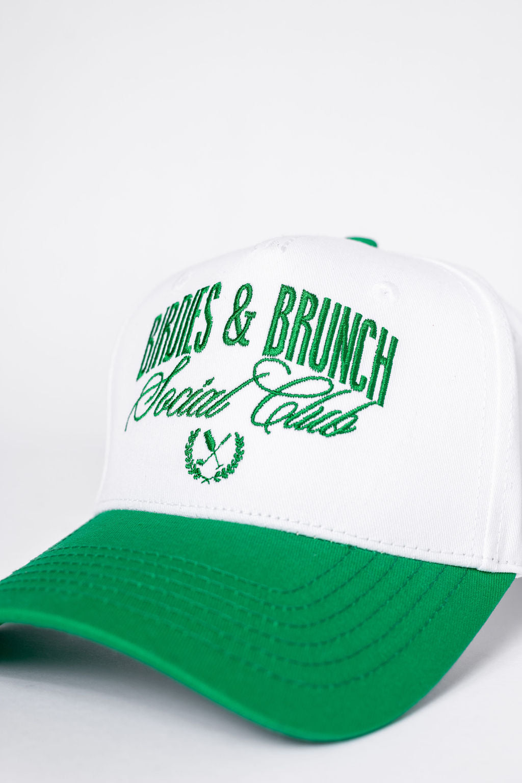 Stylish Birdies & Brunch Green Trucker Hat for Women - Trendy Baseball Cap for Outdoor Activities, Brunch Dates & Summer Fashion