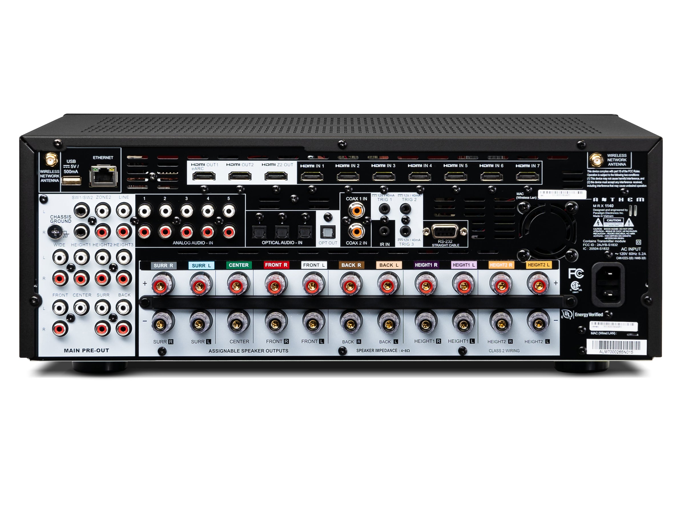 Anthem MRX 1140 8K AV Receiver - Premium Home Theater Audio System with Dolby Atmos & IMAX Enhanced for Movies, Music & Gaming (Perfect for Living Room & Home Cinema Setup)