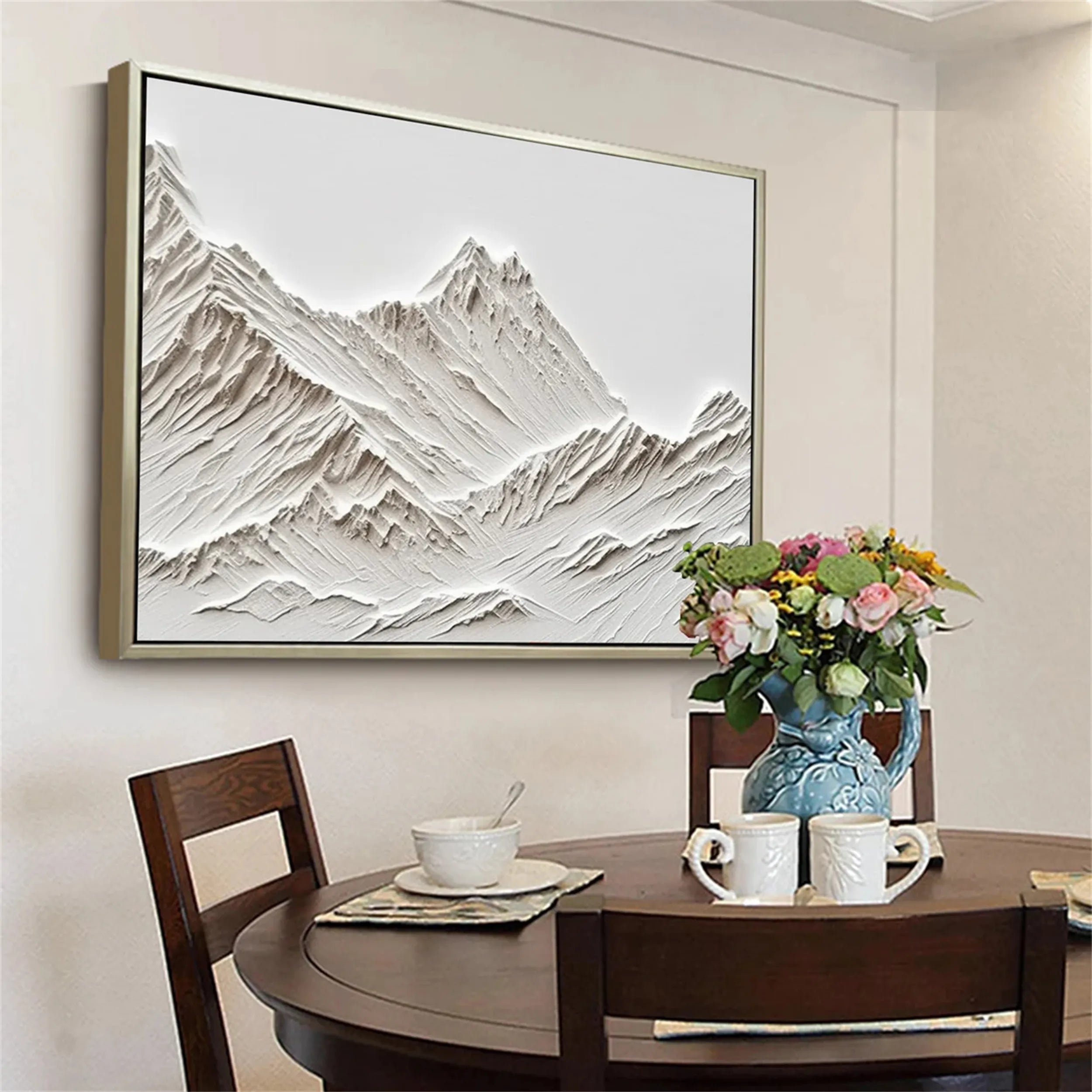 Minimalist Textured Plaster Art Painting - Modern Abstract Wall Decor for Living Room, Bedroom & Office #MM258