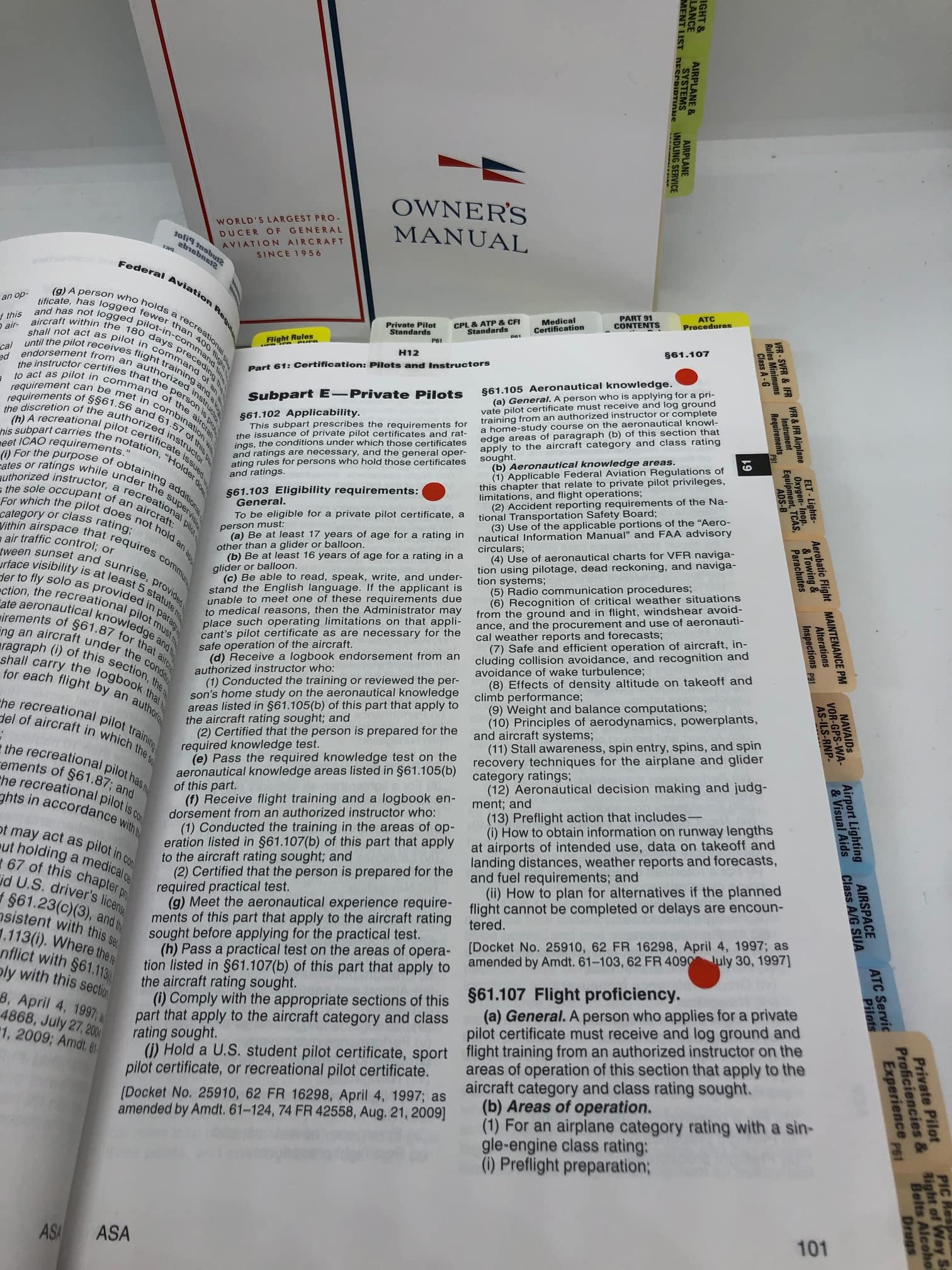 2025 ASA Pre-Tabbed FAR/AIM Book with POH Tabs - Complete Pilot Training Guide (Includes PPL, IR & CPL Stages) + Free Student Pilot Gifts - Perfect for Flight School, Ground Study & FAA Exam Preparation