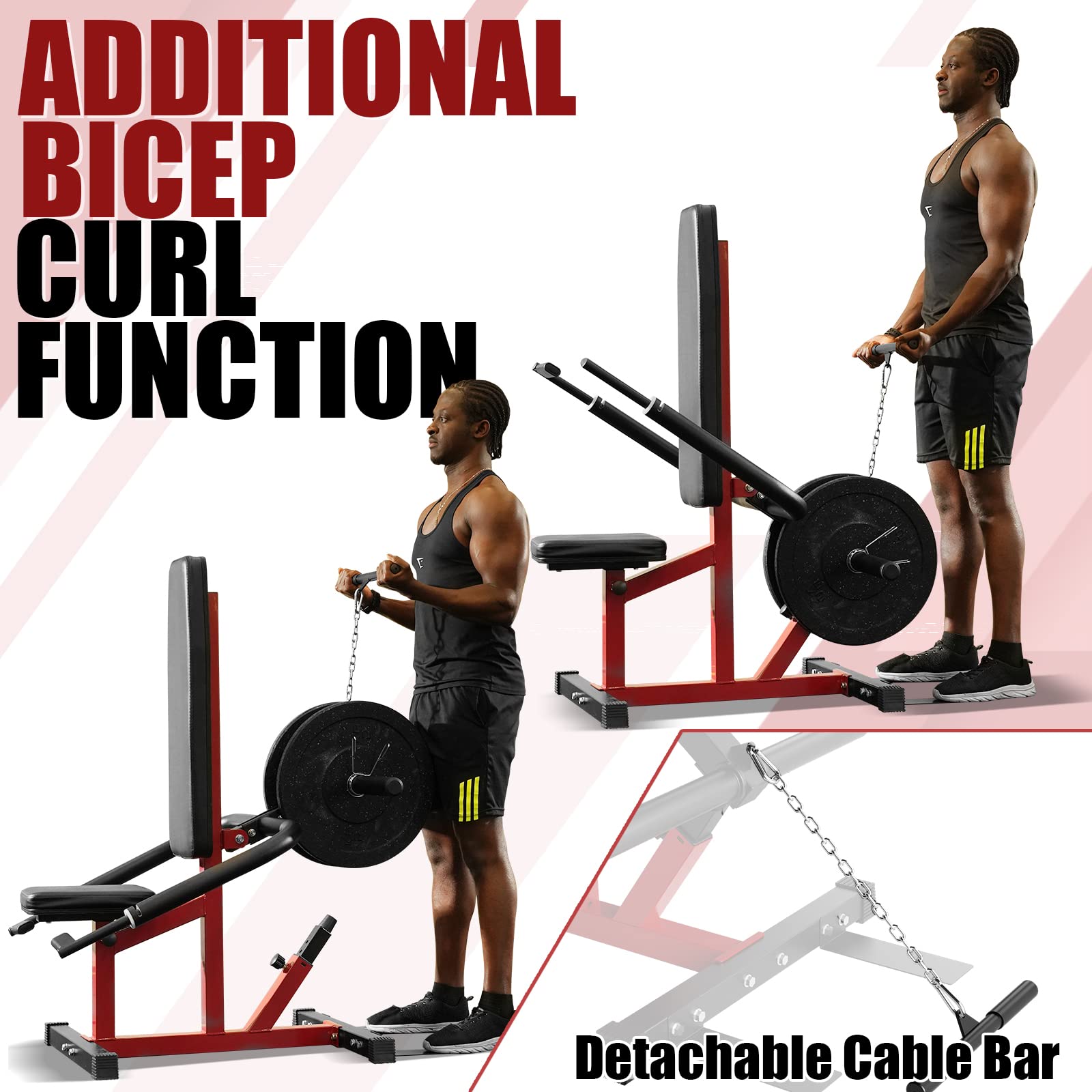 Seated Dip Machine Plate Loaded - Heavy Duty Tricep & Chest Press Gym Equipment with Cable Bar for Biceps Training (400LBS Capacity) - Perfect for Home & Commercial Gym Strength Training