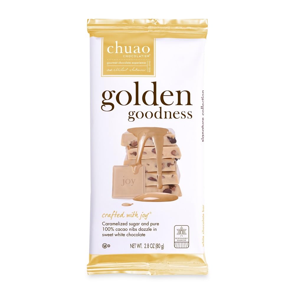 Premium Chuao Chocolatier White Chocolate Bars with Cacao Nibs | Gourmet Artisan European Chocolate, No Preservatives | Perfect for Gifts, Holidays & Special Occasions | Ideal for Christmas, Valentine's Day, Corporate Gifts | 12-Pack Luxury Chocolate Collection | Great for Dessert Platters, Wine Pairings & Chocolate Tasting Events