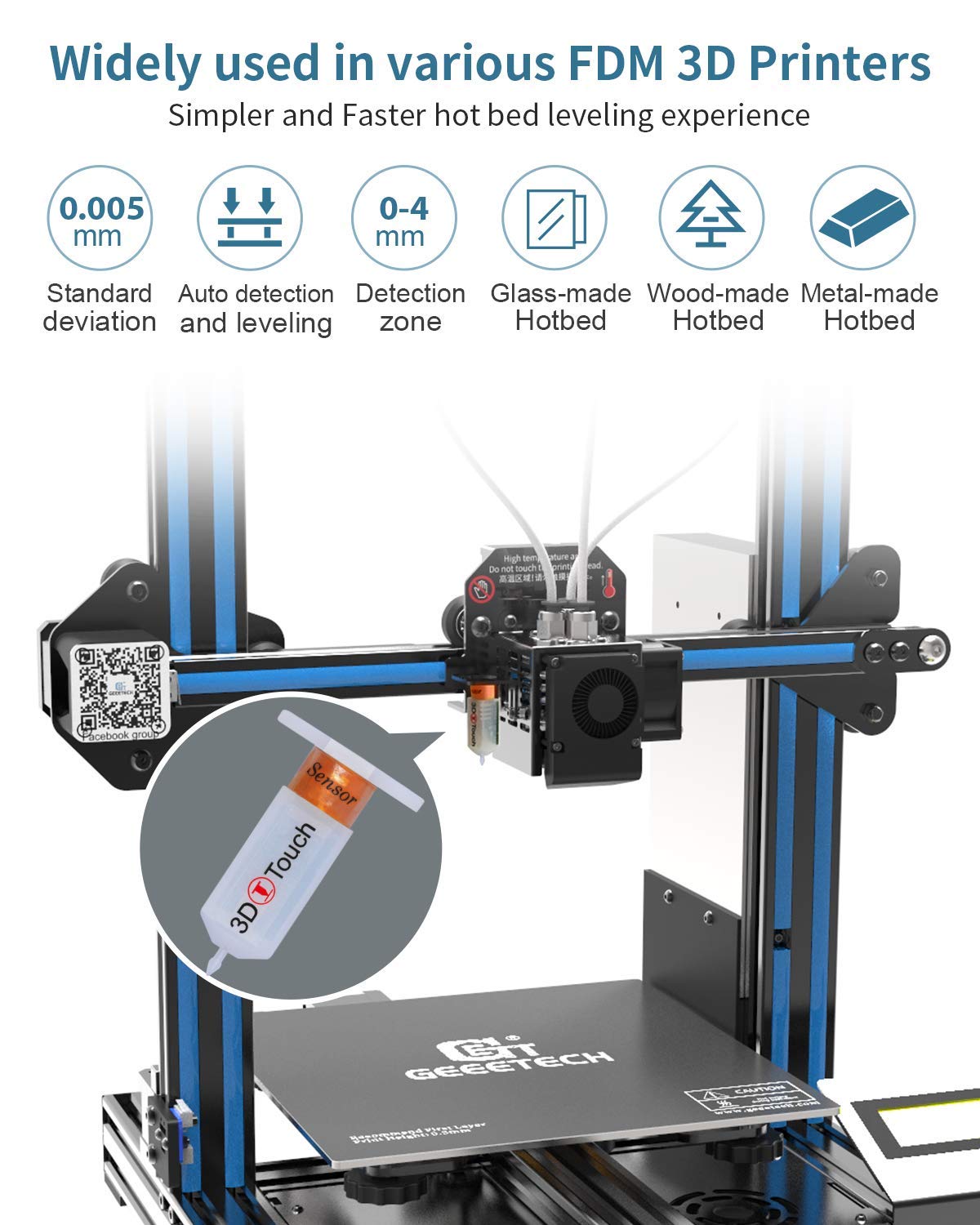BL-Touch V3.2 Auto Leveling Sensor for Ender 3/5, CR-10 3D Printers - Precise Bed Leveling