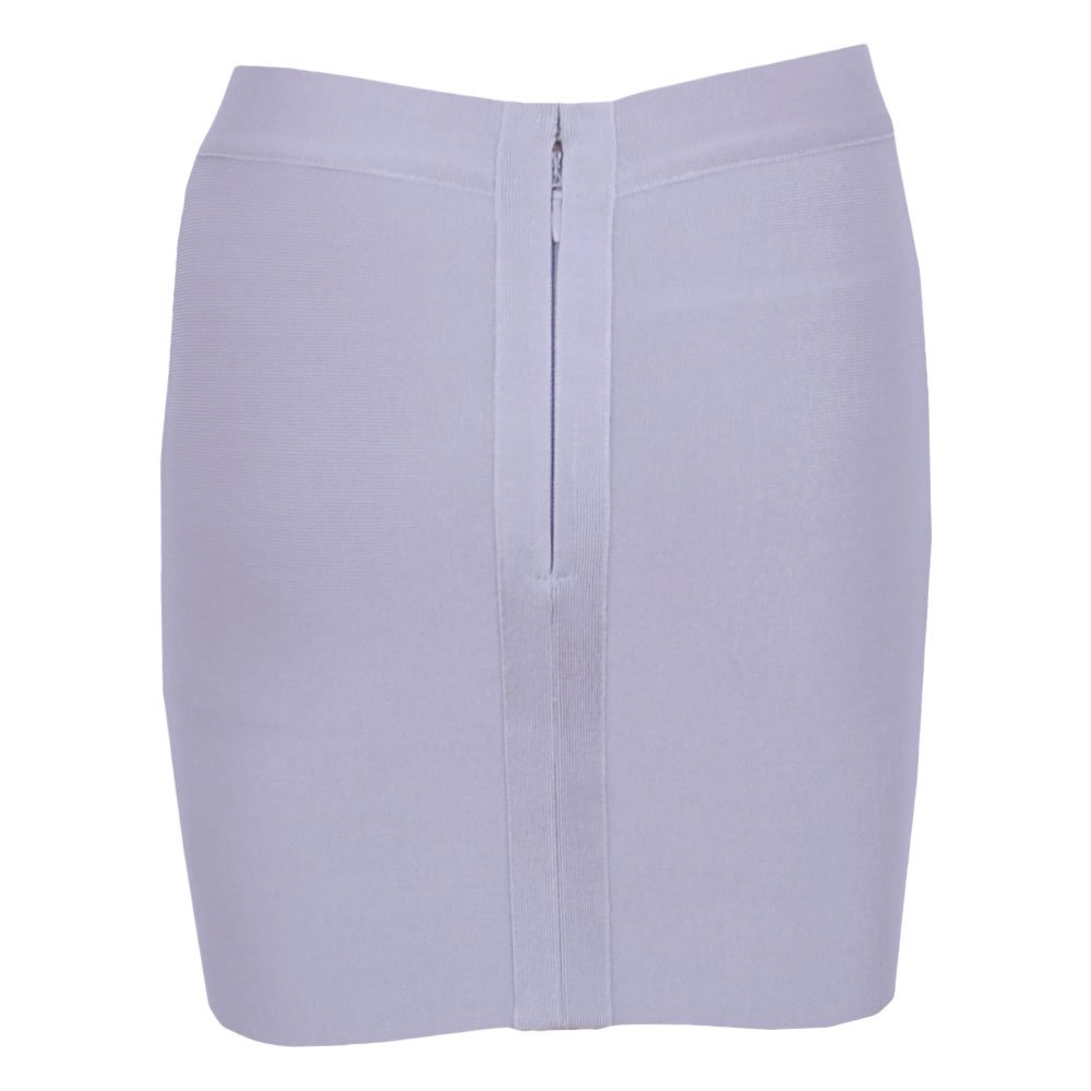 Asymmetric High Waist Rayon Mini Pencil Skirt - Pure Color Stretchy Bandage Bodycon Skirt for Women | Perfect for Club, Date Night & Office Wear
