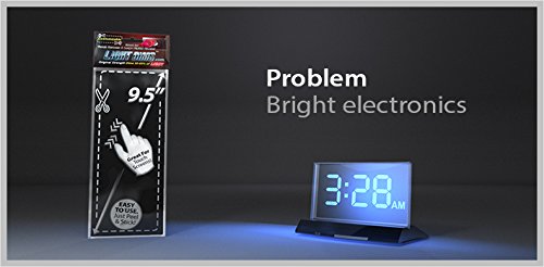 LightDims Original Strength Light Dimming Sheets - Customizable Medium Size for Alarm Clocks, Electronics & Appliances | Reduces Light by 50-80% | Minimal Packaging | Perfect for Bedrooms, Offices & Nighttime Use