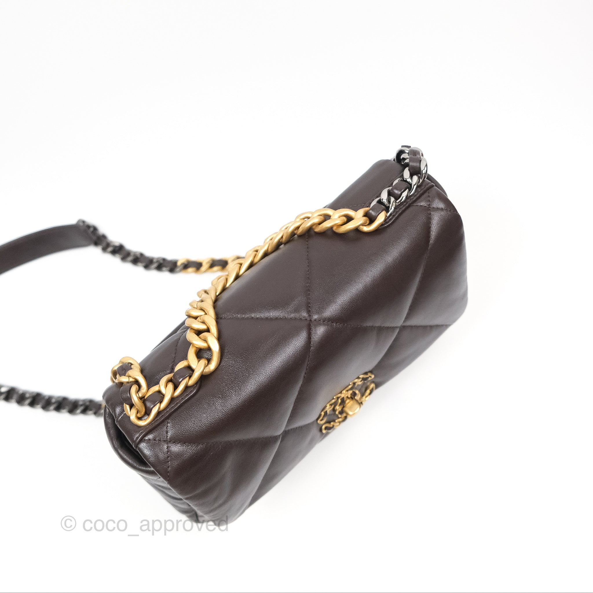 Chanel 19 Small Handbag in Dark Brown with Mixed Hardware - Luxury Crossbody Bag for Women, Perfect for Date Night & Evening Events