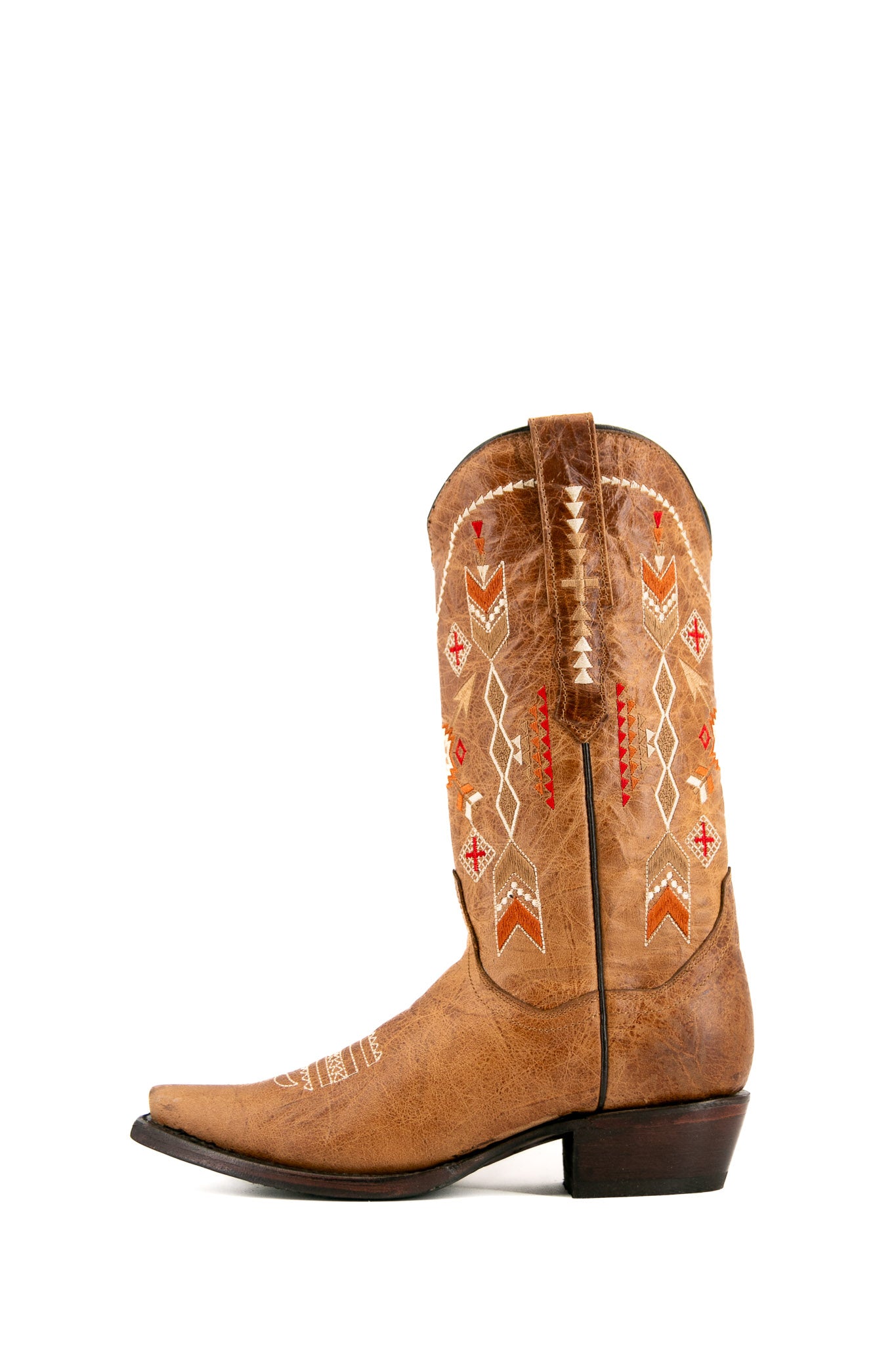 Olivia Aztec Snip Toe Cowgirl Boots for Women - Western Ankle Boots with Embroidery | Perfect for Country Music Festivals, Rodeos & Western Fashion