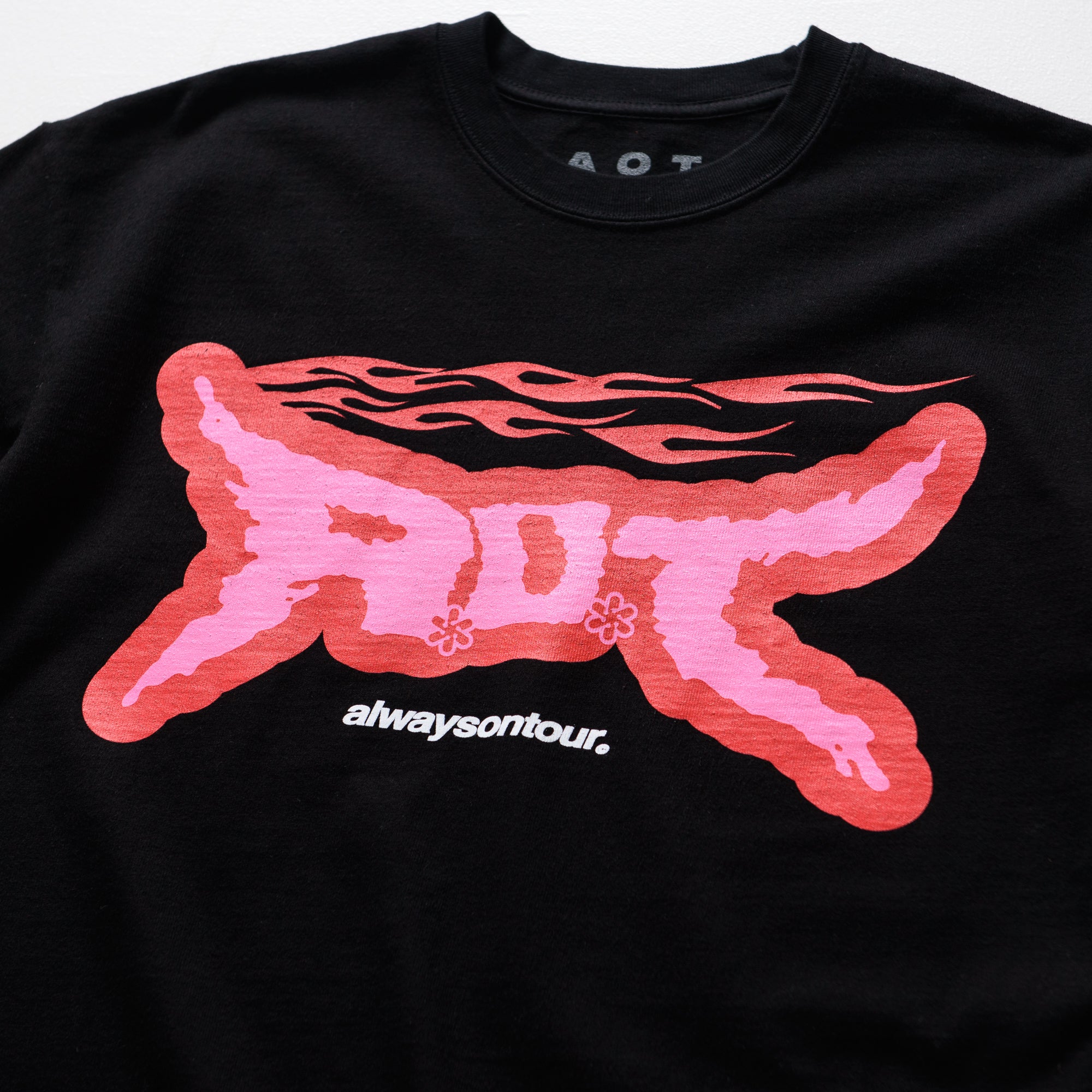 Always On Tour Riot Tee - Black Men's Graphic T-Shirt | Punk Rock Band Tour Merch | Perfect for Concerts, Festivals & Streetwear