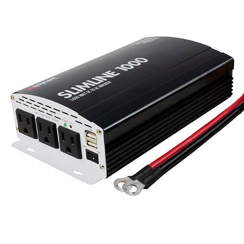 1000W Pure Sine Wave Power Inverter - Slim & Portable AC Converter for Cars, RVs, Camping - Reliable Electricity for Laptops, TVs & Small Appliances