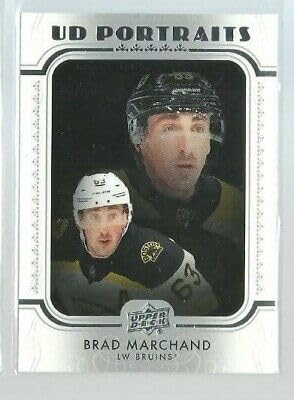2019-20 Upper Deck UD Portraits Brad Marchand #P-22 Hockey Trading Card - Perfect for Collectors, Fans & Sports Memorabilia Displays