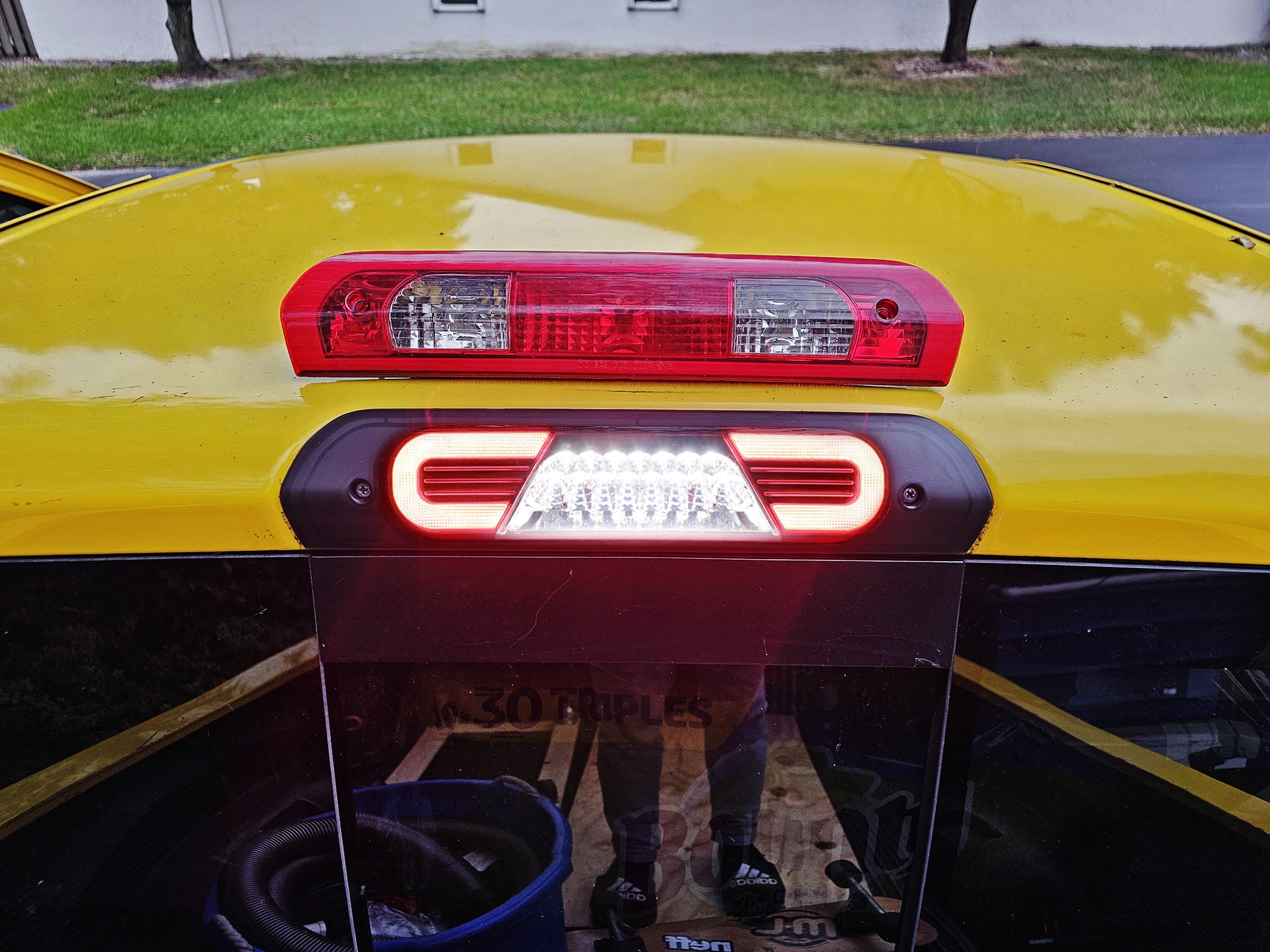 Clear Lens C Ring Full LED High Mount 3rd Brake Light for 2002-2009 RAM 1500/2500 HD Trucks - Durable & Bright LED Brake Lamp for Enhanced Safety & Style