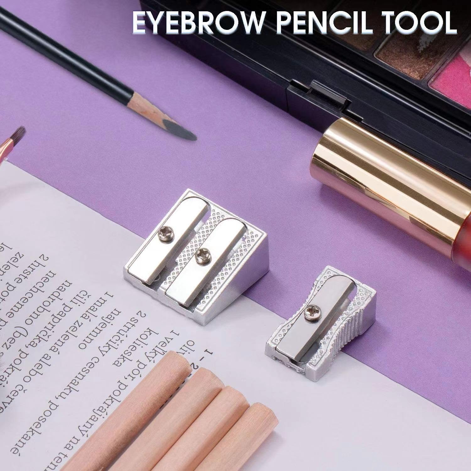 Metal Pencil Sharpeners 4pcs - Dual Hole for Graphite & Colored Pencils - Home & Office Use