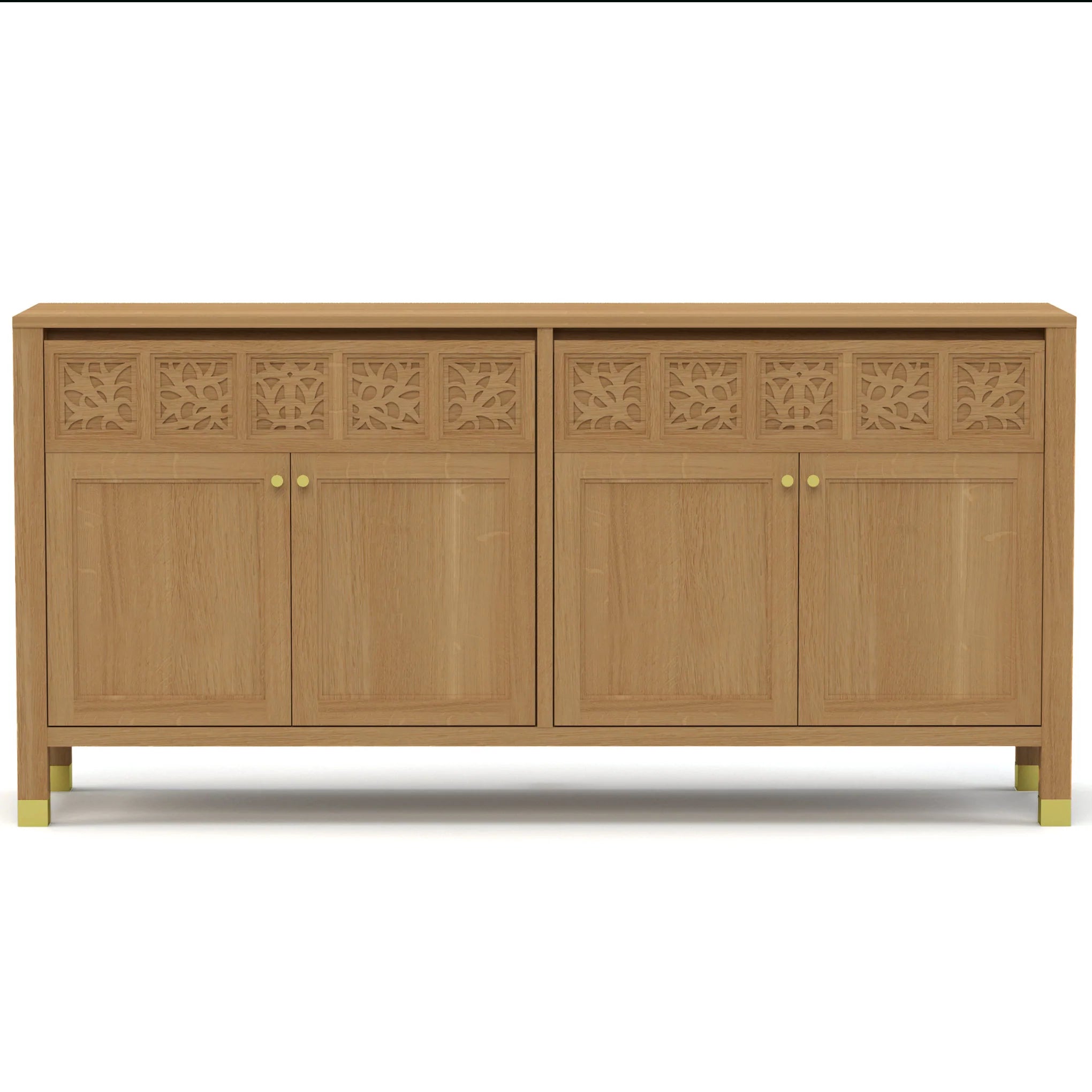 Surrey Hills Entertainment Console - Modern TV Stand with Storage for Living Room, Home Theater & Gaming Setup