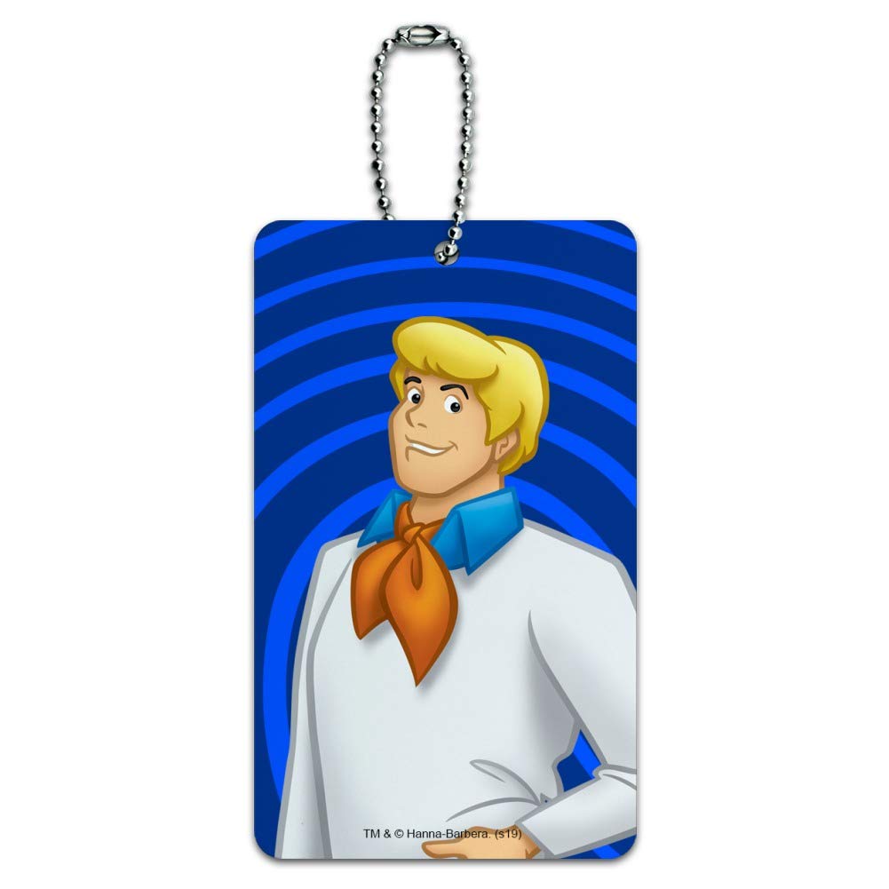 Scooby-Doo Fred Character Luggage Tag - Durable Suitcase ID Card for Carry-On Bags - Perfect for Travel, Cosplay, and Scooby-Doo Fans