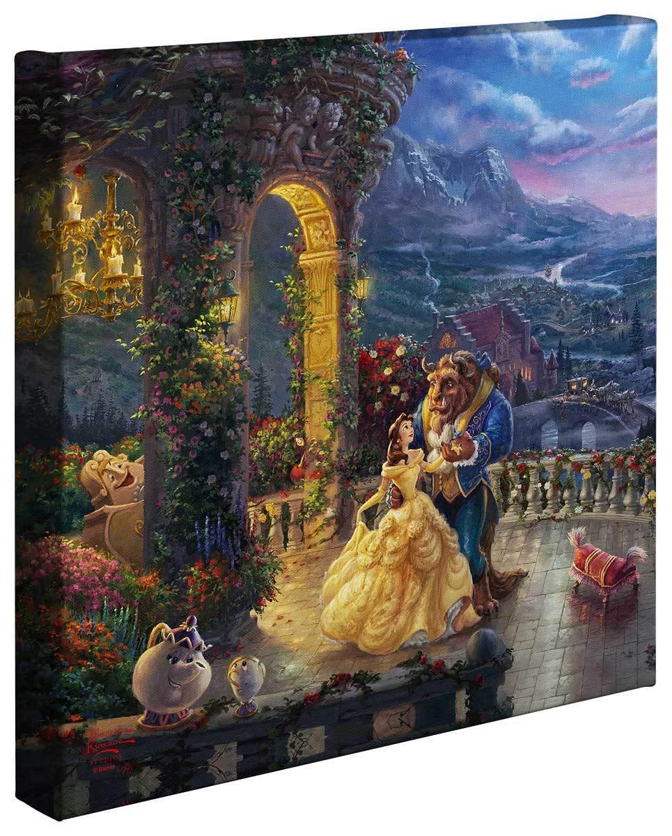 Disney Beauty and the Beast Dancing in the Moonlight Collectible Figurine - Belle & Prince Dancing Scene - Perfect for Disney Fans, Home Decor, and Gift Giving - Ideal for Display in Living Rooms, Bedrooms, or Disney Collections