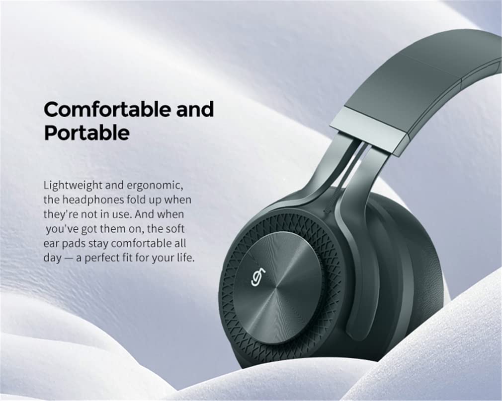 Premium Wireless ANC Noise Cancelling Headphones - Bluetooth 5.0 Over-Ear Foldable Headset with Built-in Mic, Hi-Fi Sound & 28H Playtime - Perfect for Travel, Office & Home Entertainment (Black)