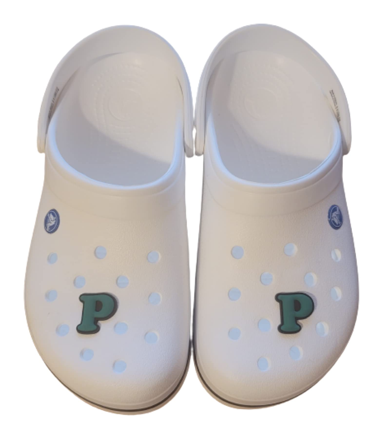 Letter P Shoe Charms for Crocs Clogs - Set of 2 Alphabet Charms | Cute & Durable Jibbitz Accessories for Kids & Adults | Perfect for Customizing Crocs, Sandals & Backpacks