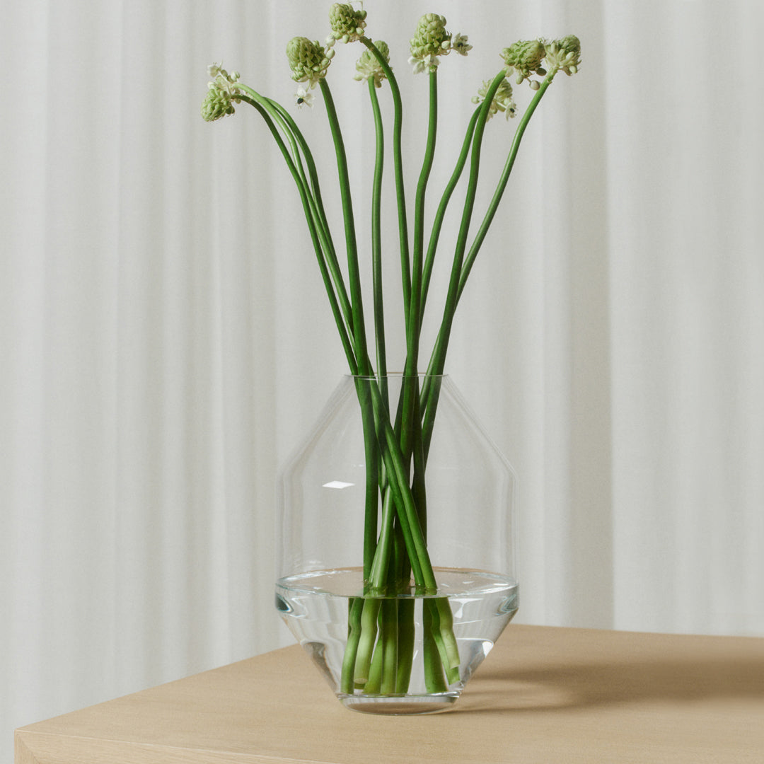 Sofie Osterby Hydro Vase by Fredericia - Modern Scandinavian Glass Vase for Home Decor, Wedding Centerpieces & Floral Arrangements