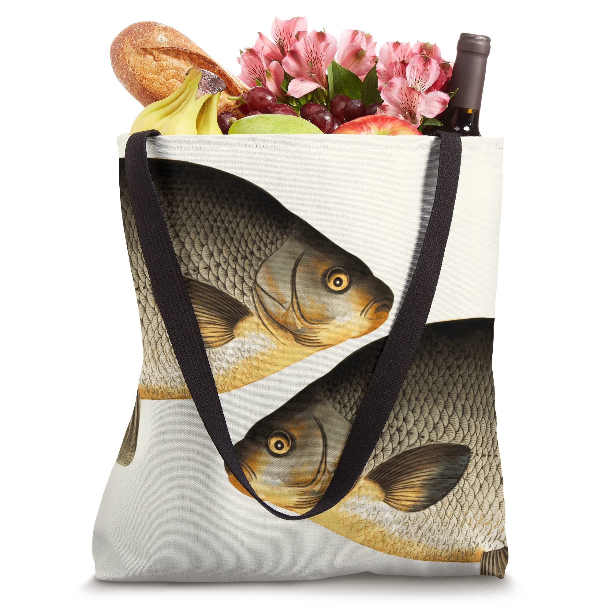 Stylish Bream Fish Print Tote Bag - Eco-Friendly Reusable Shopping & Beach Tote - Perfect for Groceries, Picnics & Daily Use