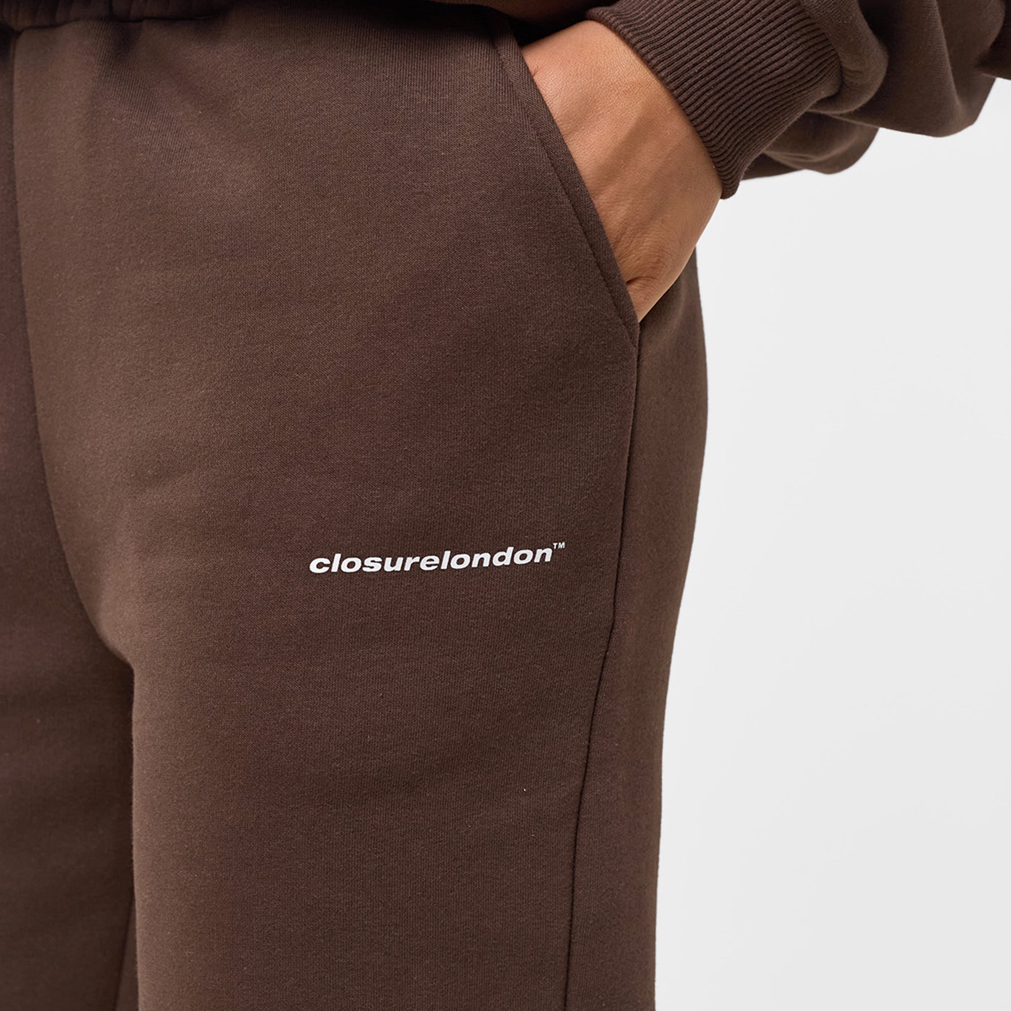 Core Logo Cuffed Jogger Pants for Men - Comfortable Coffee Brown Sweatpants for Casual Wear, Gym & Lounge