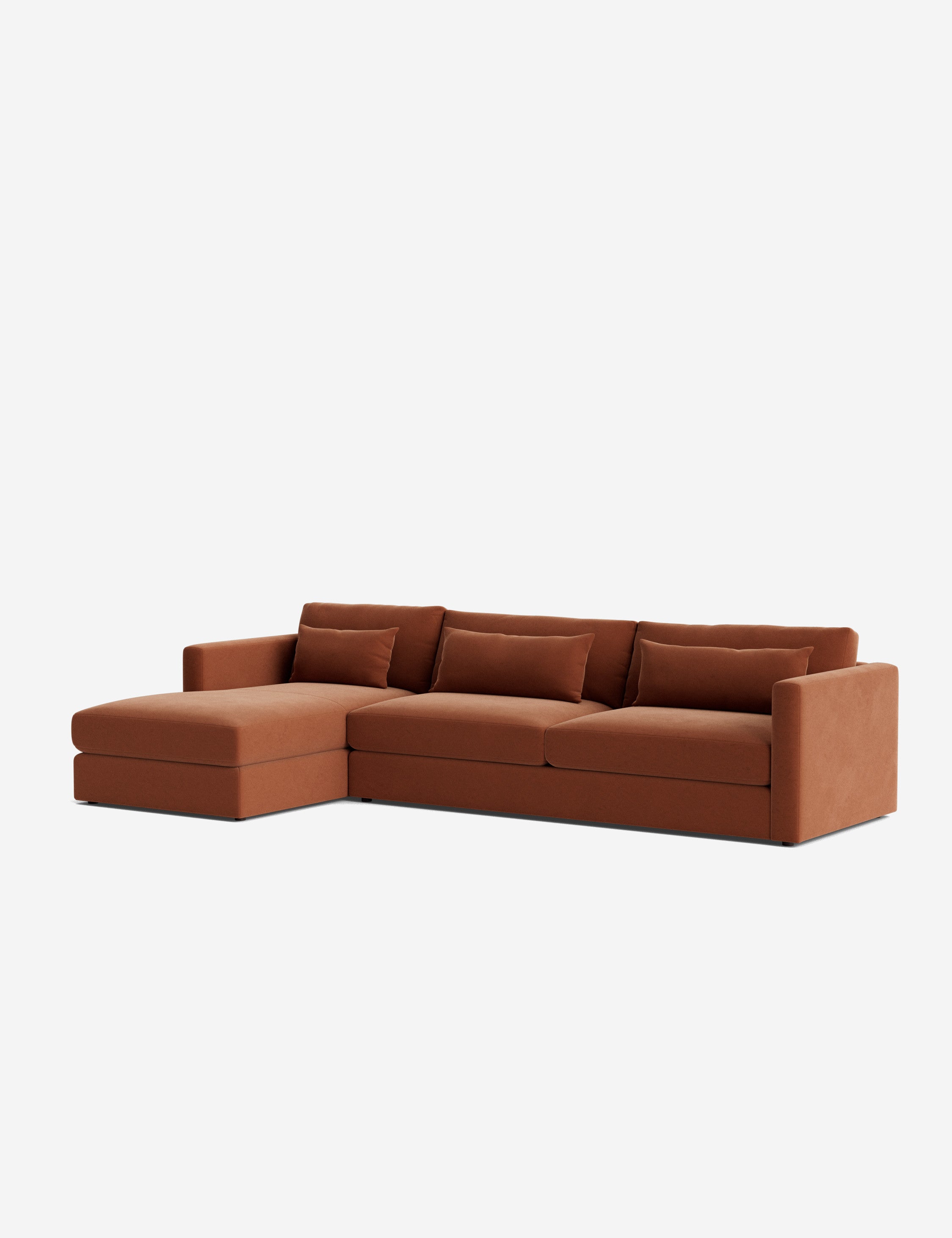 Durham Chaise Sectional Sofa - Modern L-Shaped Couch with Chaise Lounge | Comfortable Fabric Upholstery for Living Room, Family Room & Home Theater