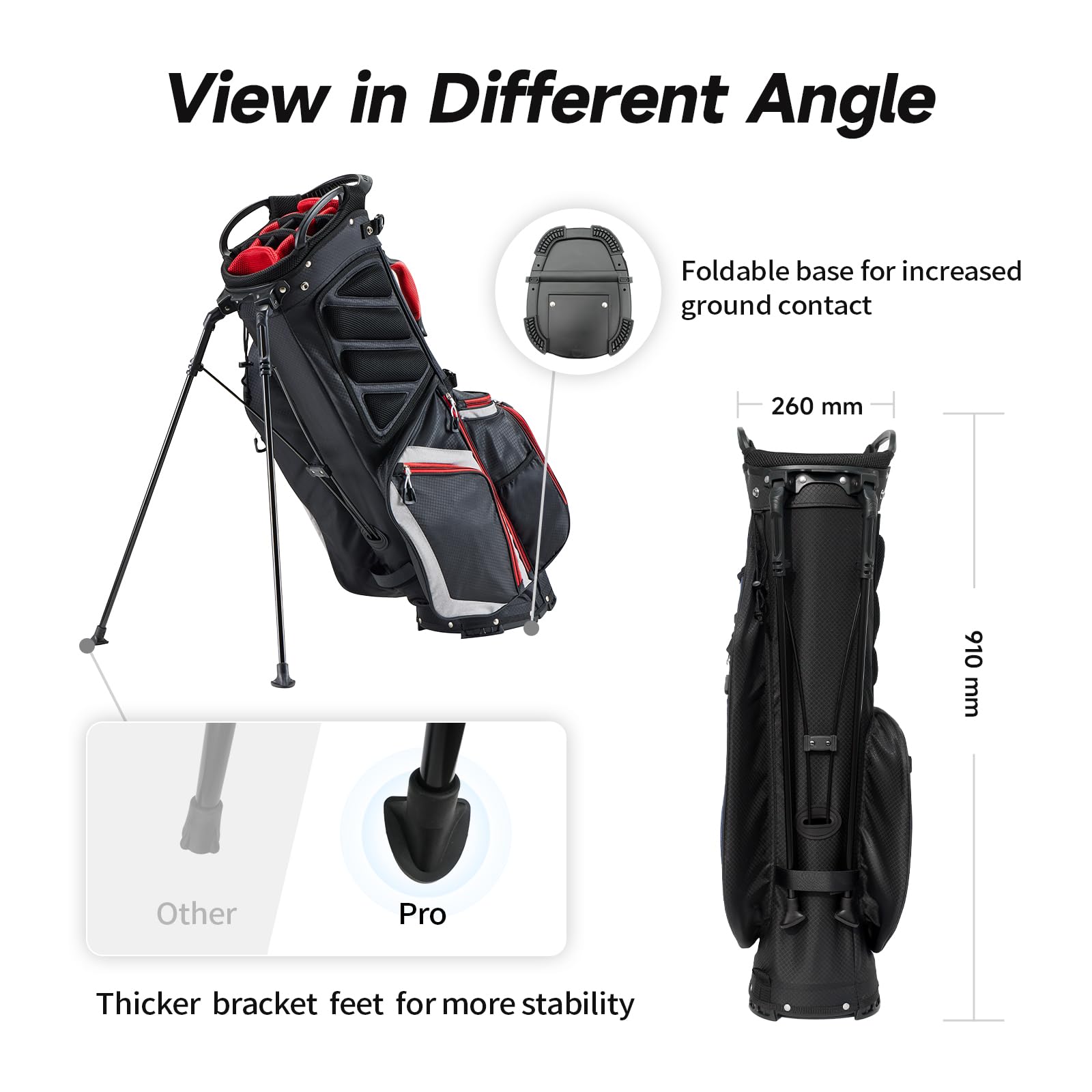 **Lightweight Camo Golf Stand Bag with 14-Way Full-Length Dividers - Travel-Friendly Golf Club Organizer for Men & Women - Perfect for Air Travel, Cart Use & Course Storage**