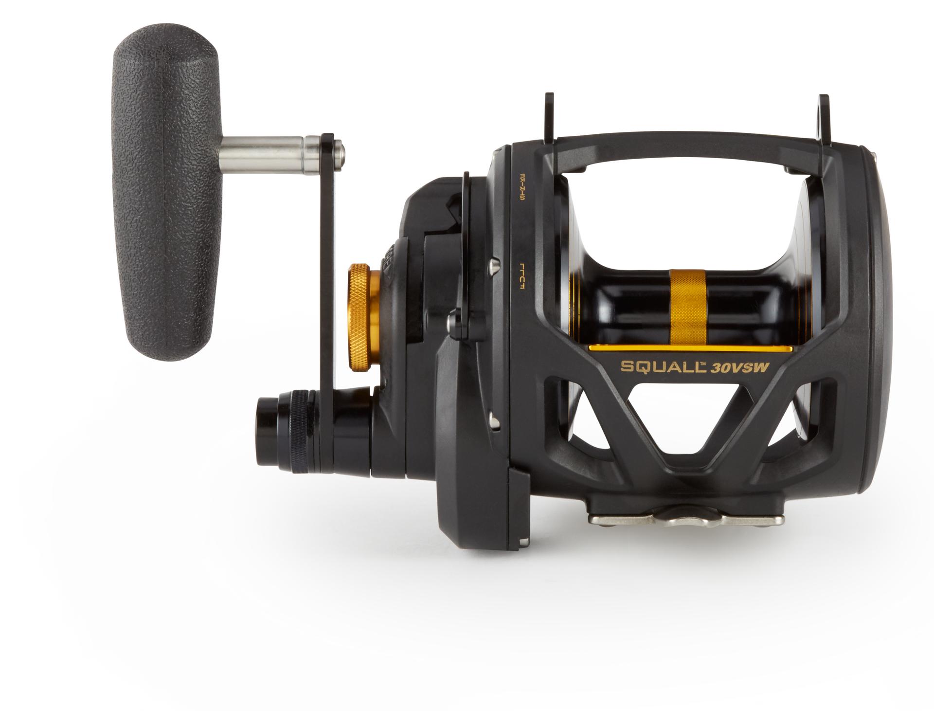 Squall® Lever Drag 2 Speed Conventional Fishing Reel - Saltwater & Freshwater Trolling Reel for Offshore & Inshore Fishing