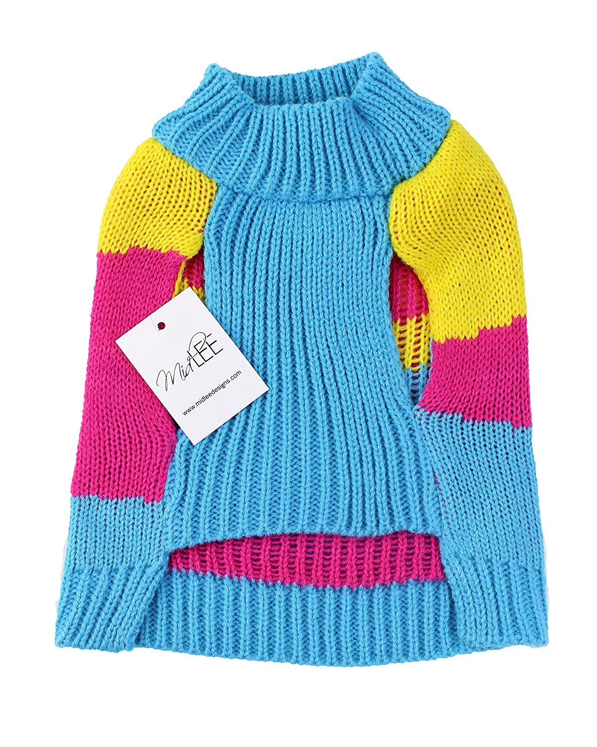 Midlee X-Small Retro Abstract Dog Sweater for Small Dogs - Fits 8