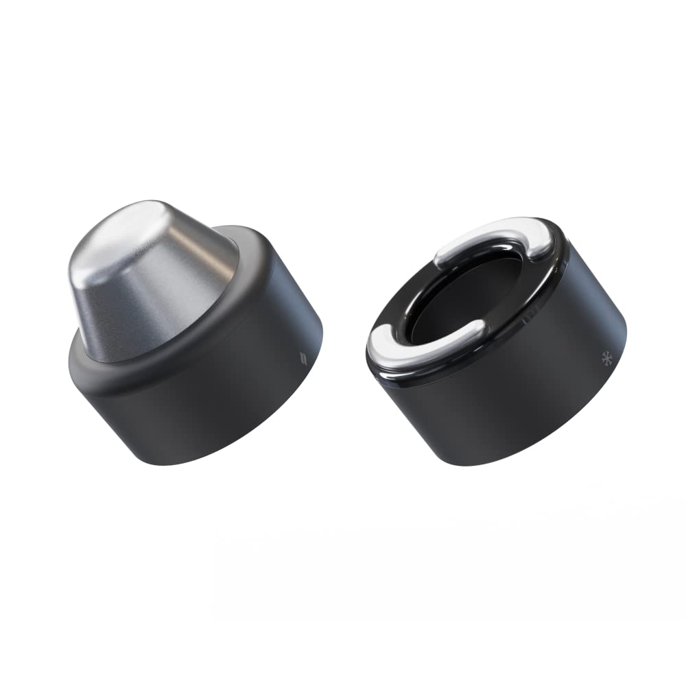 TheraFace PRO Hot and Cold Facial Therapy Rings - Cryothermal Technology for Skin Radiance, Improved Blood Circulation & Reduced Tightness - Black Attachment Kit | Perfect for Post-Workout Recovery, Spa Treatments & Anti-Aging Skincare Routine