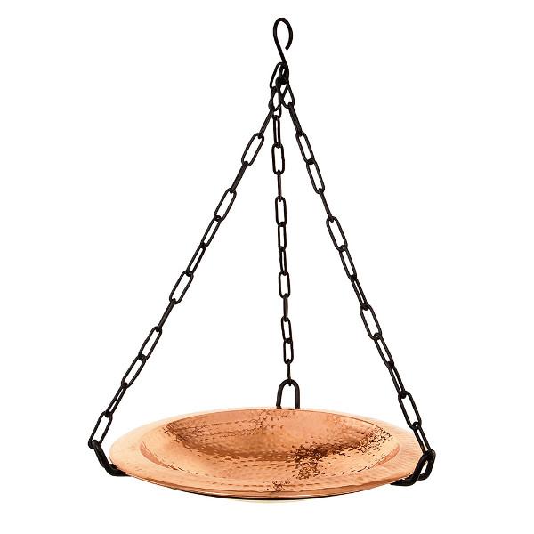 Handmade Hammered Copper Birdbath Bowl - Rust-Resistant Outdoor Garden Decor for Birds & Wildlife (Perfect for Backyard, Patio, or Garden Use)