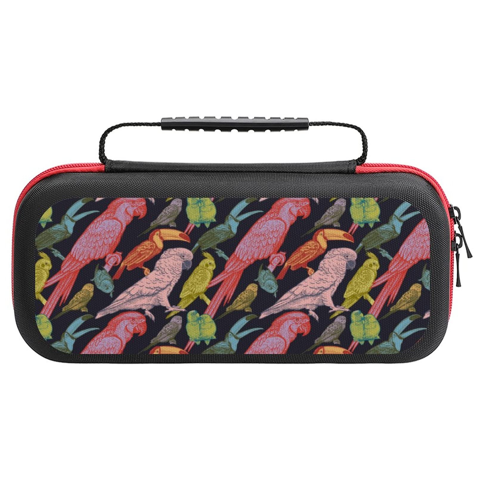 FunnyStar Tropical Toucan Carrying Case for Nintendo Switch - Protective Shell Storage Handbag with Cute Toucan Design | Perfect for Travel, Commuting & Gaming On-The-Go